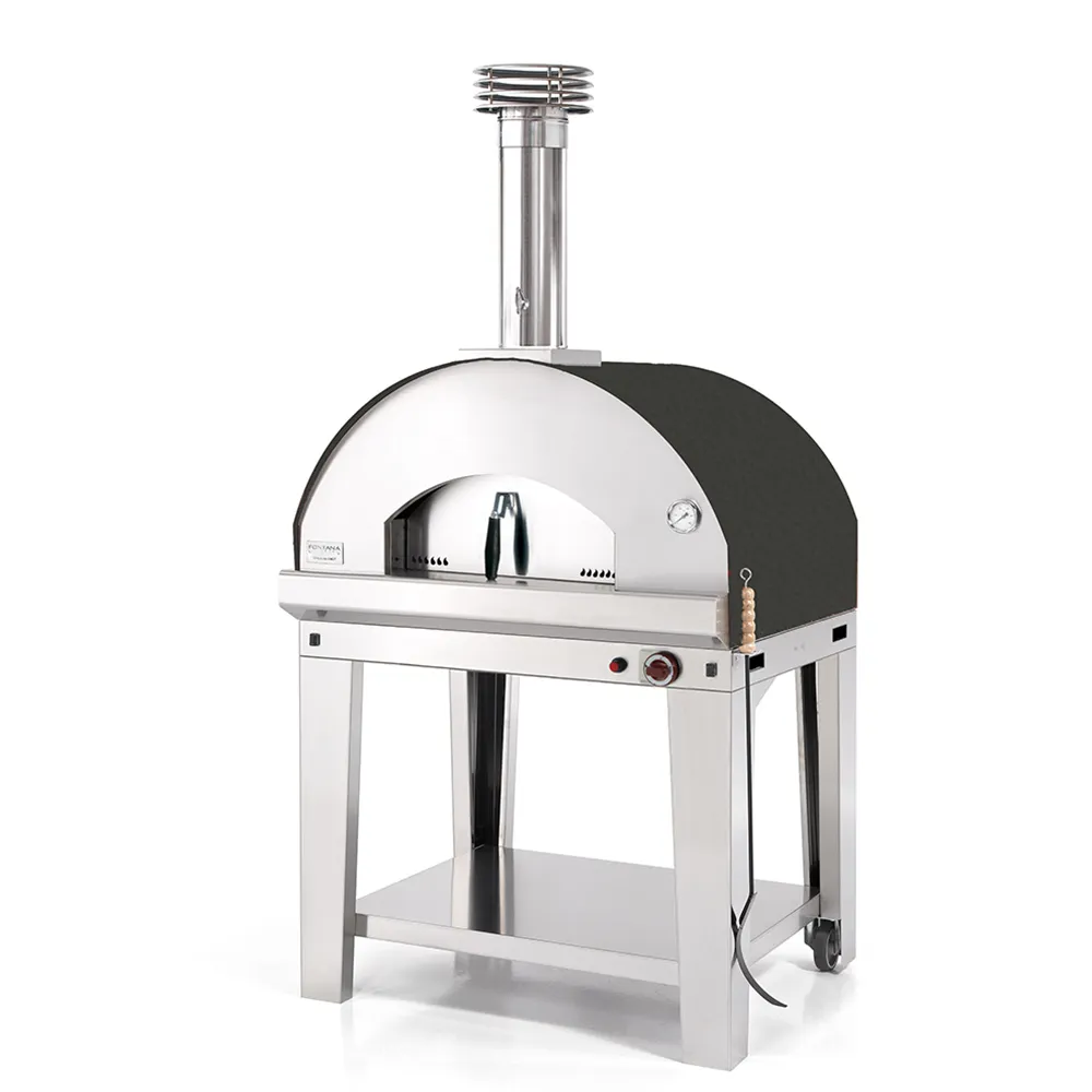 Mangiafuoco Gas Pizza Oven with Trolley - ANTHRACITE