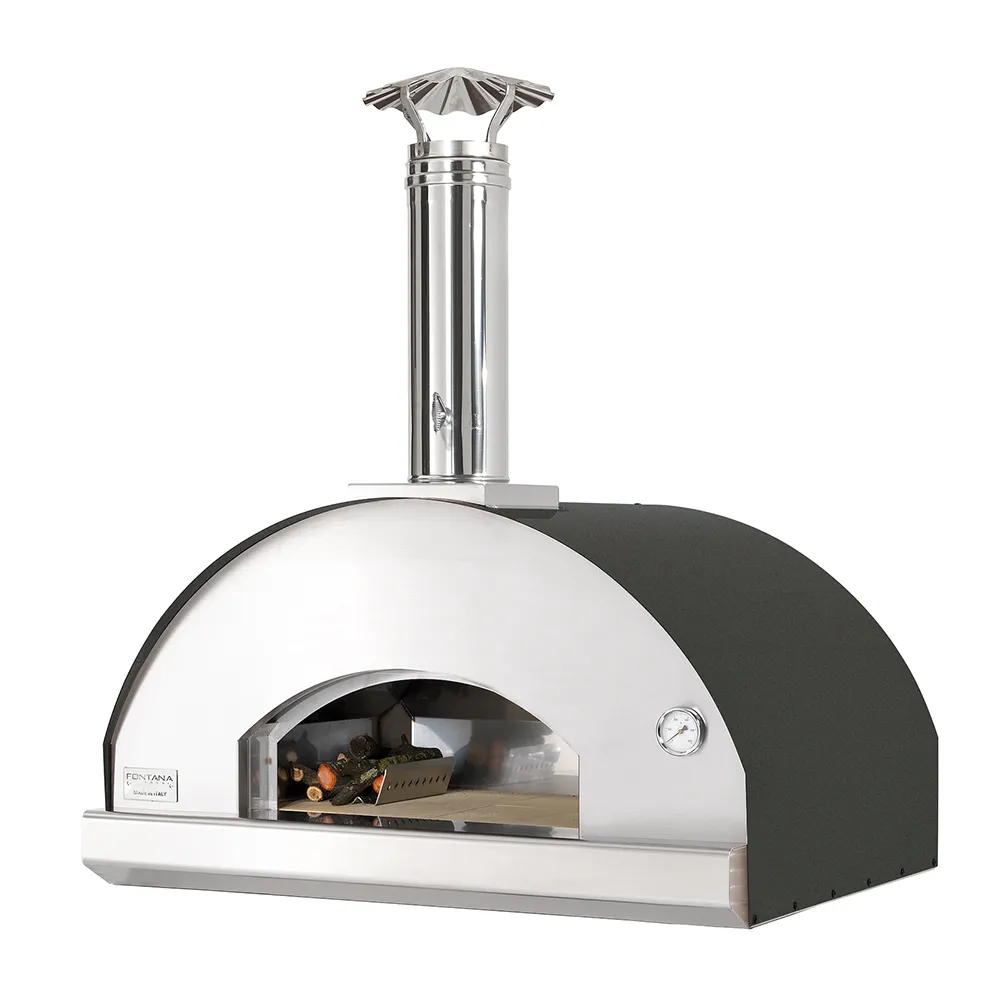 Fontana Mangiafuoco Anthracite Build In Wood Pizza Oven