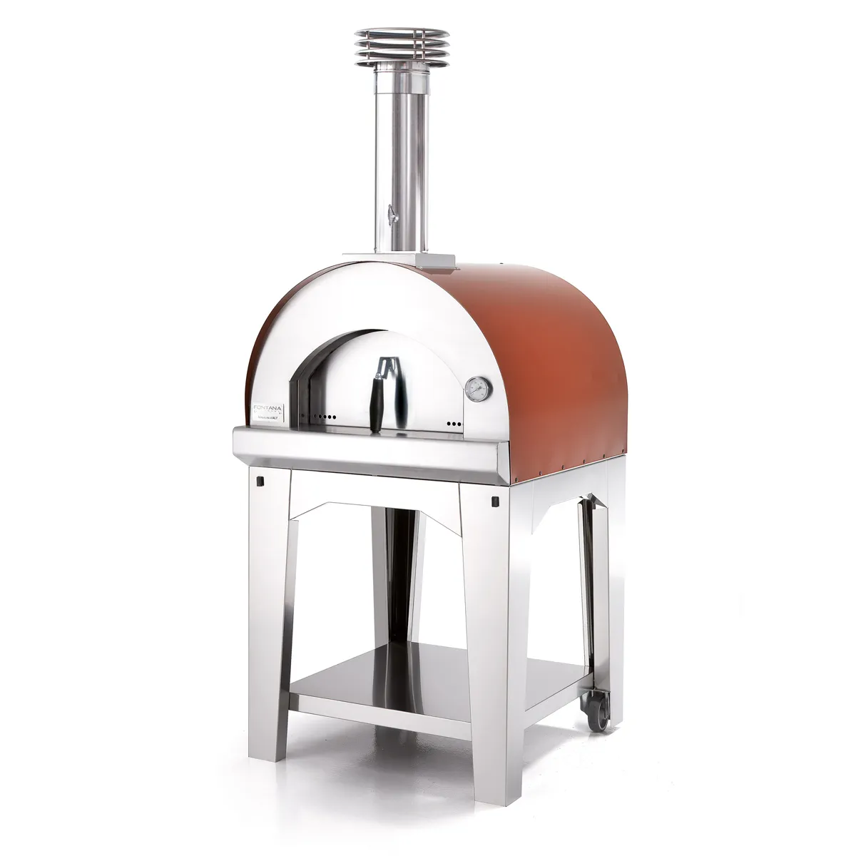 Fontana Margherita Rosso Wood Pizza Oven + Trolley