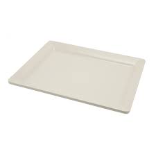 White Melamine Platter GN 1/2 Size 32 X 26cm
