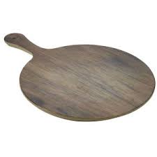 Wood Effect Melamine Paddle Board Round 17"