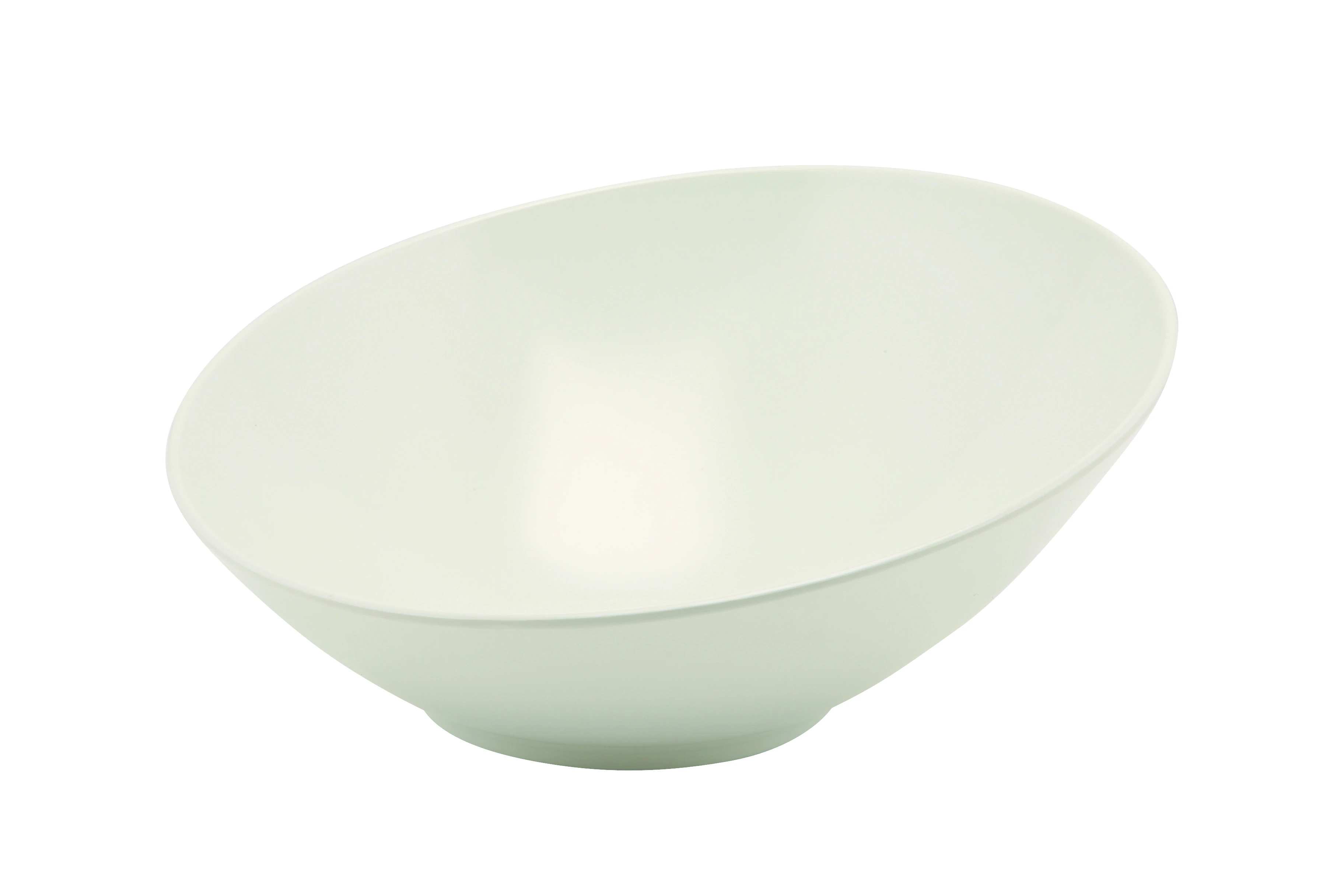 White Melamine Slanted Buffet Bowl 21 x 20 x 10cm