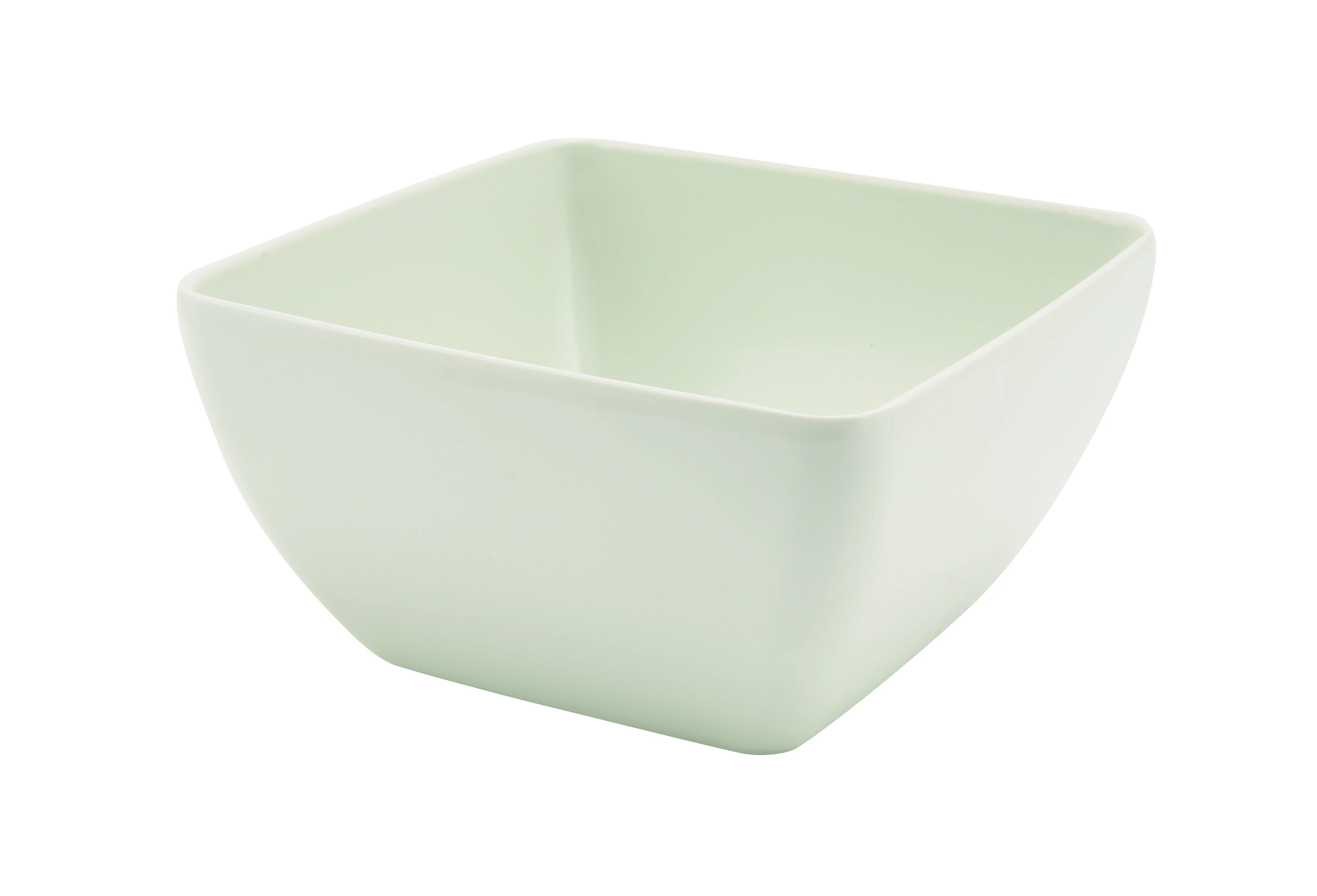 White Melamine Curved Square Bowl 12.5cm