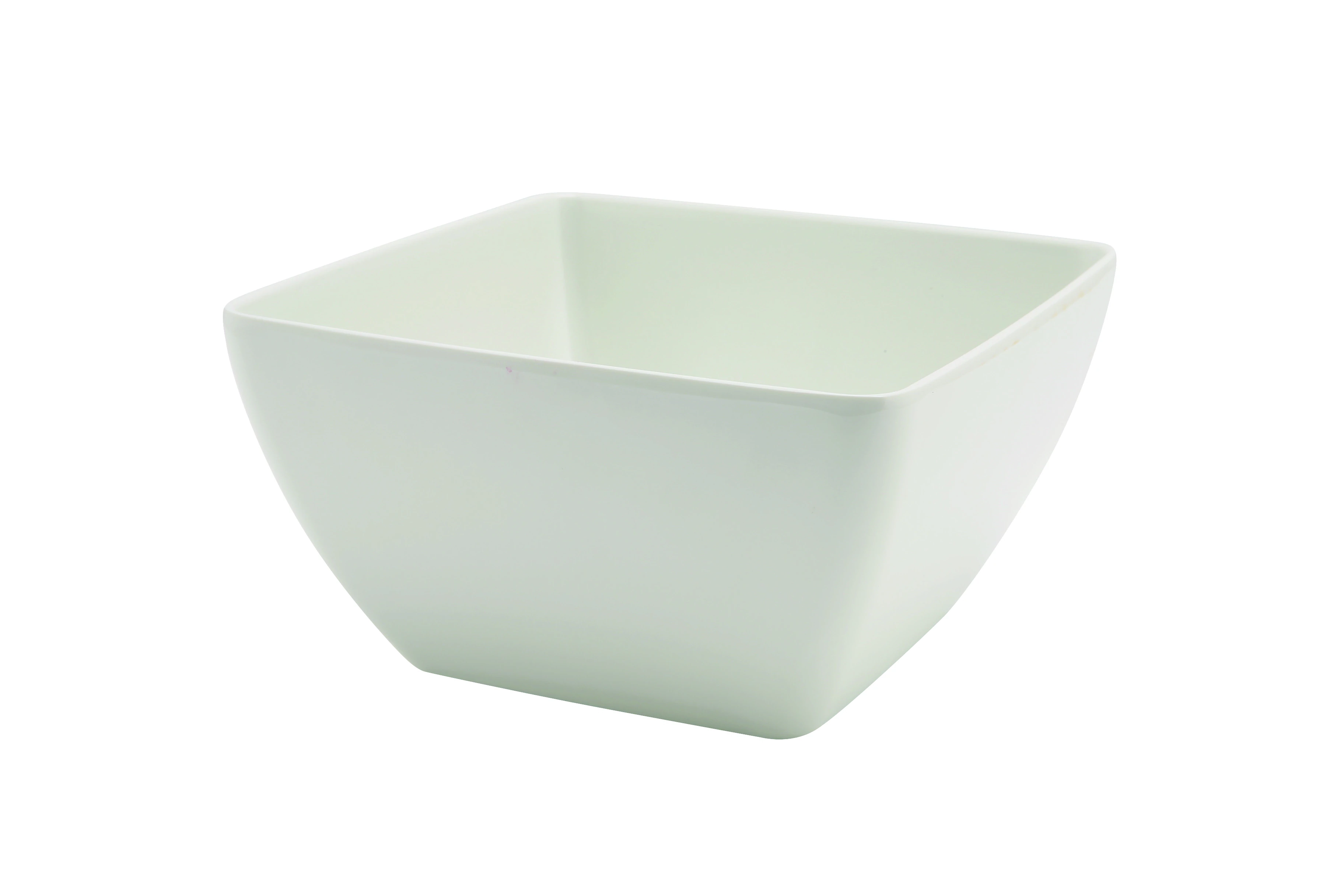 White Melamine Curved Square Bowl 19cm