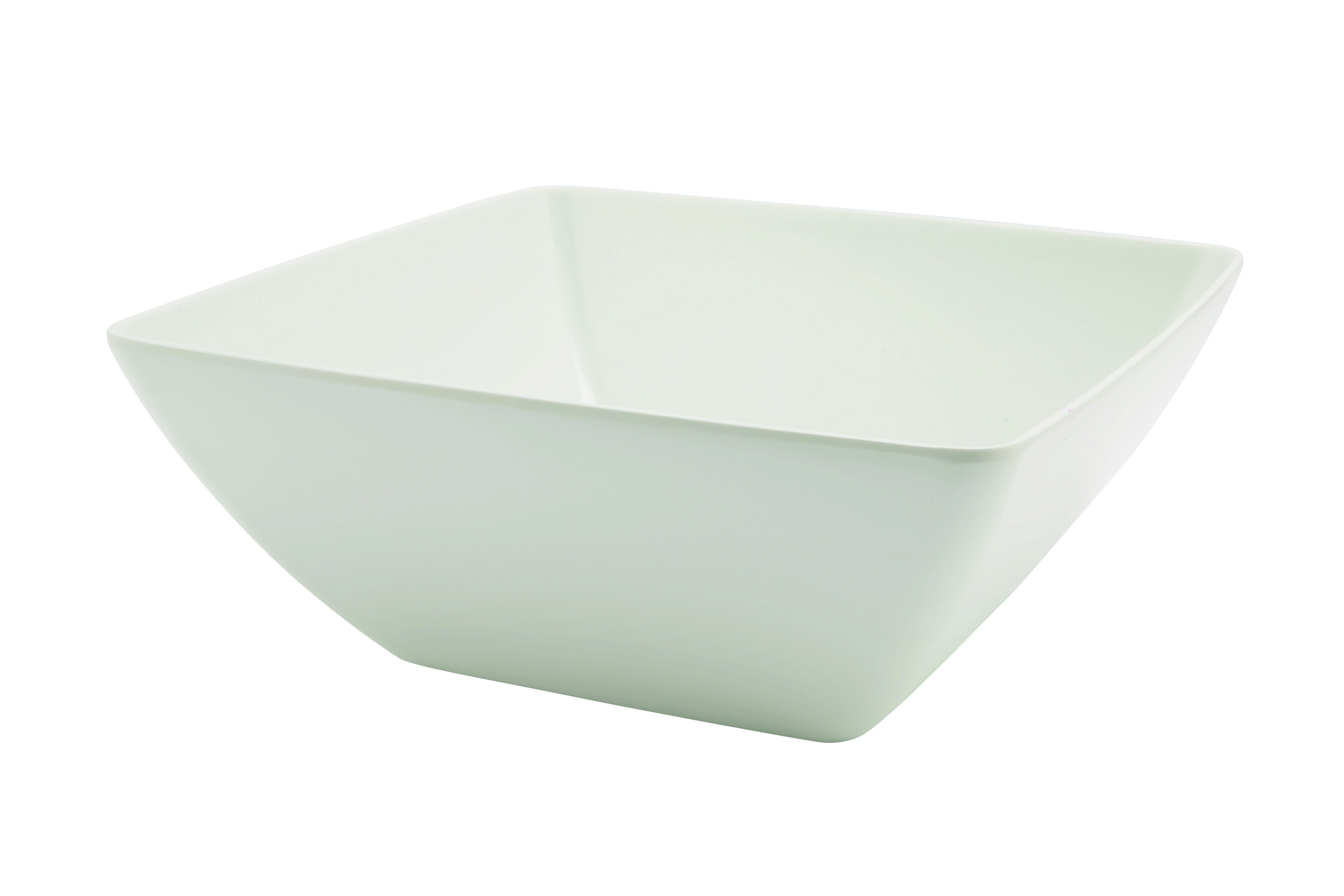 White Melamine Curved Square Bowl 26.2cm