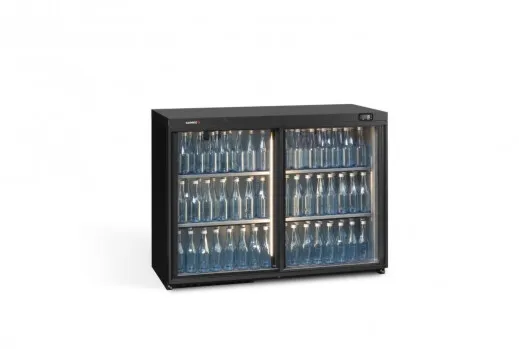 Gamko Maxiglass MG3/275SD Sliding Double Glass Door Undercounter Bottle Cooler 275 Litres