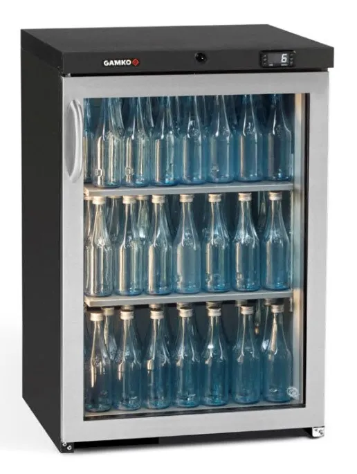 Gamko Maxiglass MG3 150 Series Undercounter Bottle Cooler Glass Door, Stainless Steel Frame