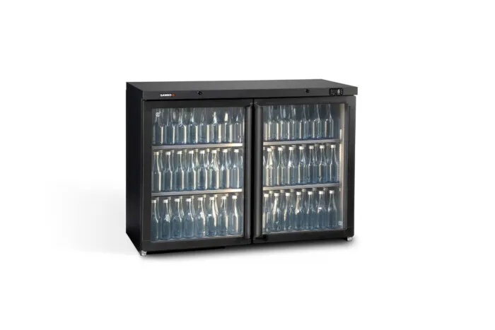 Gamko Maxiglass MG3/275G Hinged Double Glass Door Undercounter Bottle Cooler 275 Litres