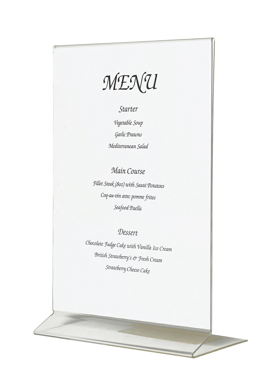 Acrylic Menu Holder A5 Size