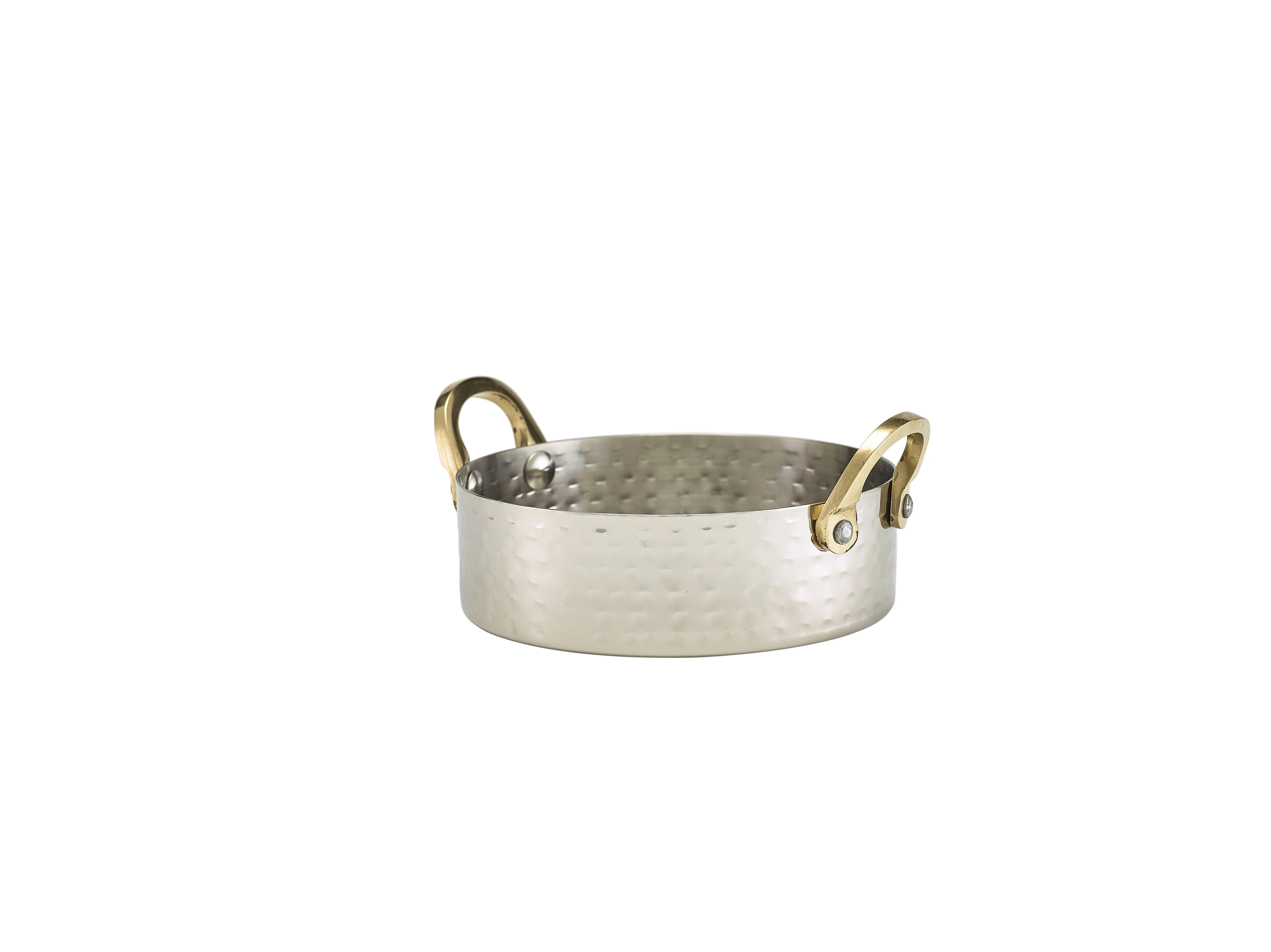 Mini Hammered Stainless Steel Casserole Dish 12 x 3.5cm