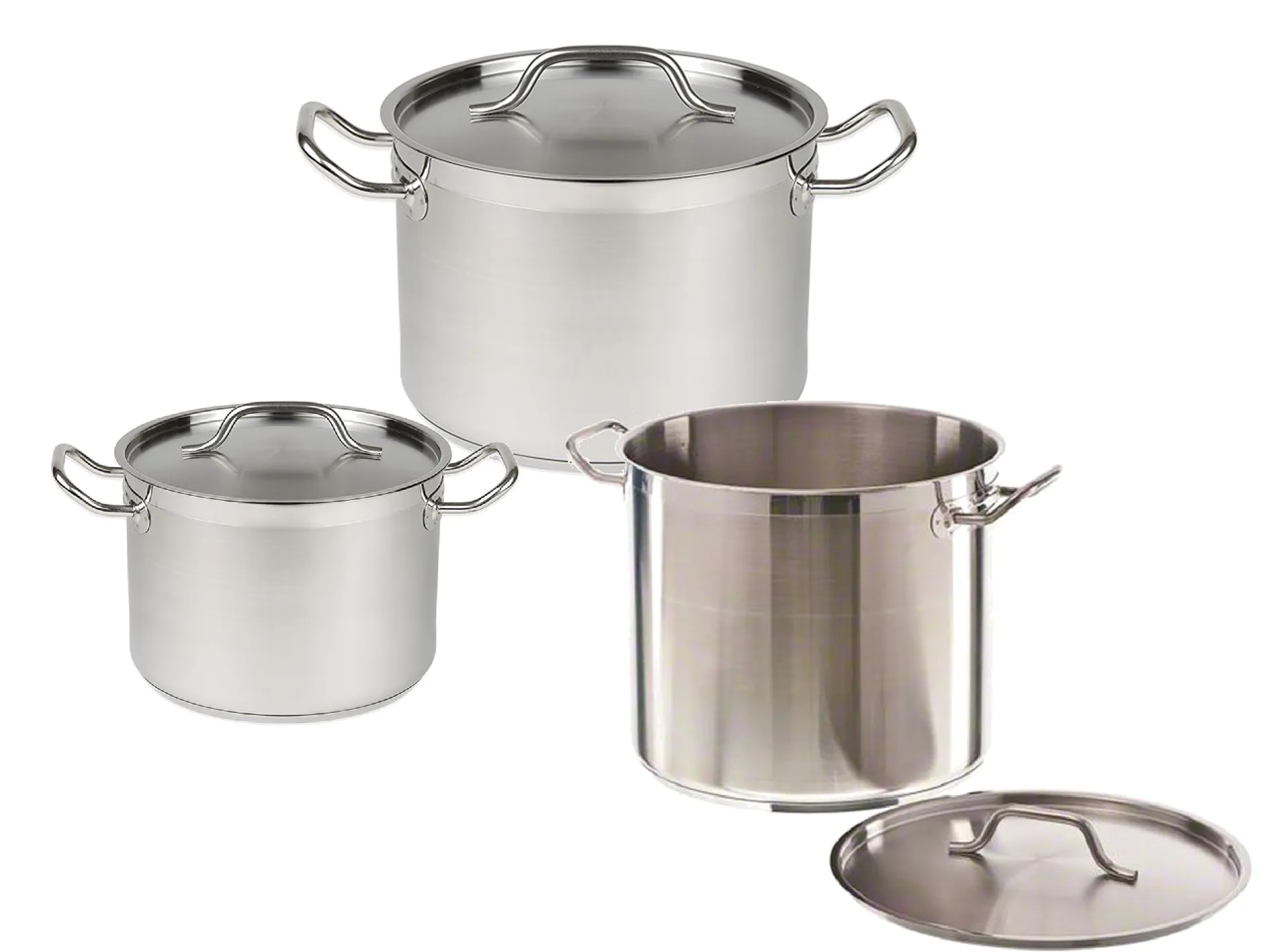 CombiSteel Deep Stock Pot Mid Stainless Steel + Lid Range