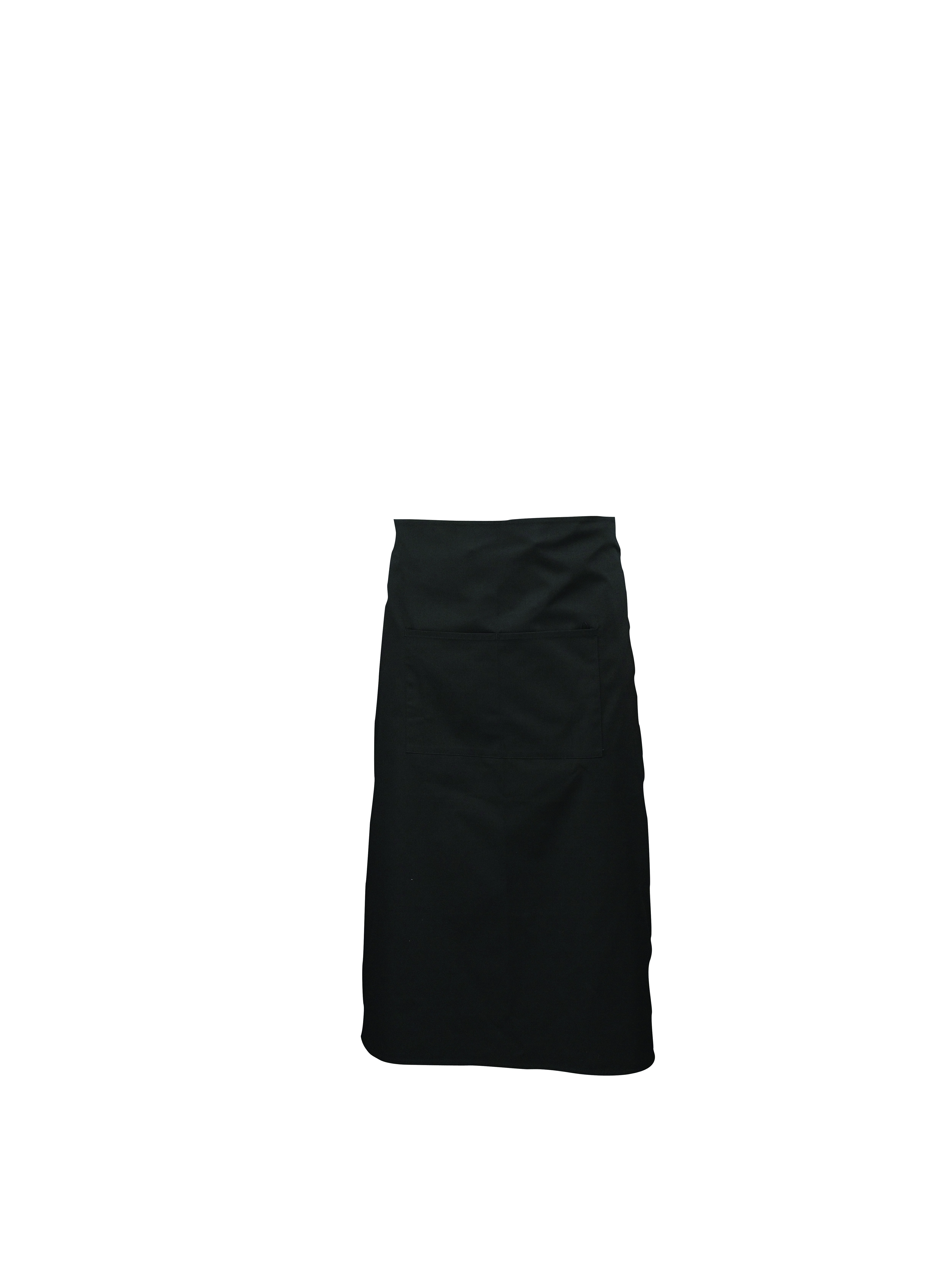 Black Waist Apron W/ Split Pocket 70cm Long