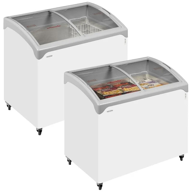 Tefcold NIC-SCEB Range Sliding Curved Glass Lid Chest Freezer