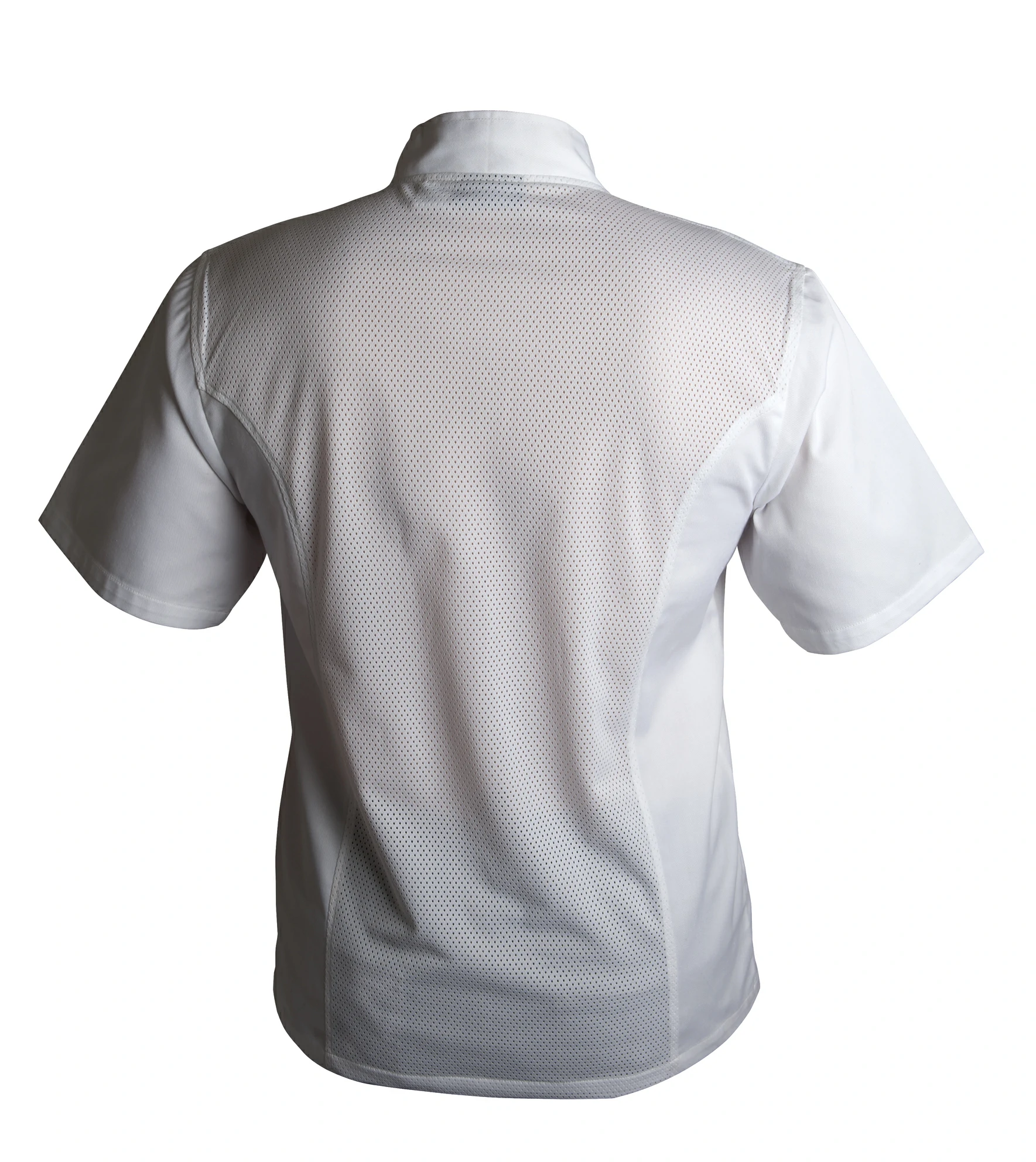 Coolback Press Stud Jacket (Short Sleeve) White M