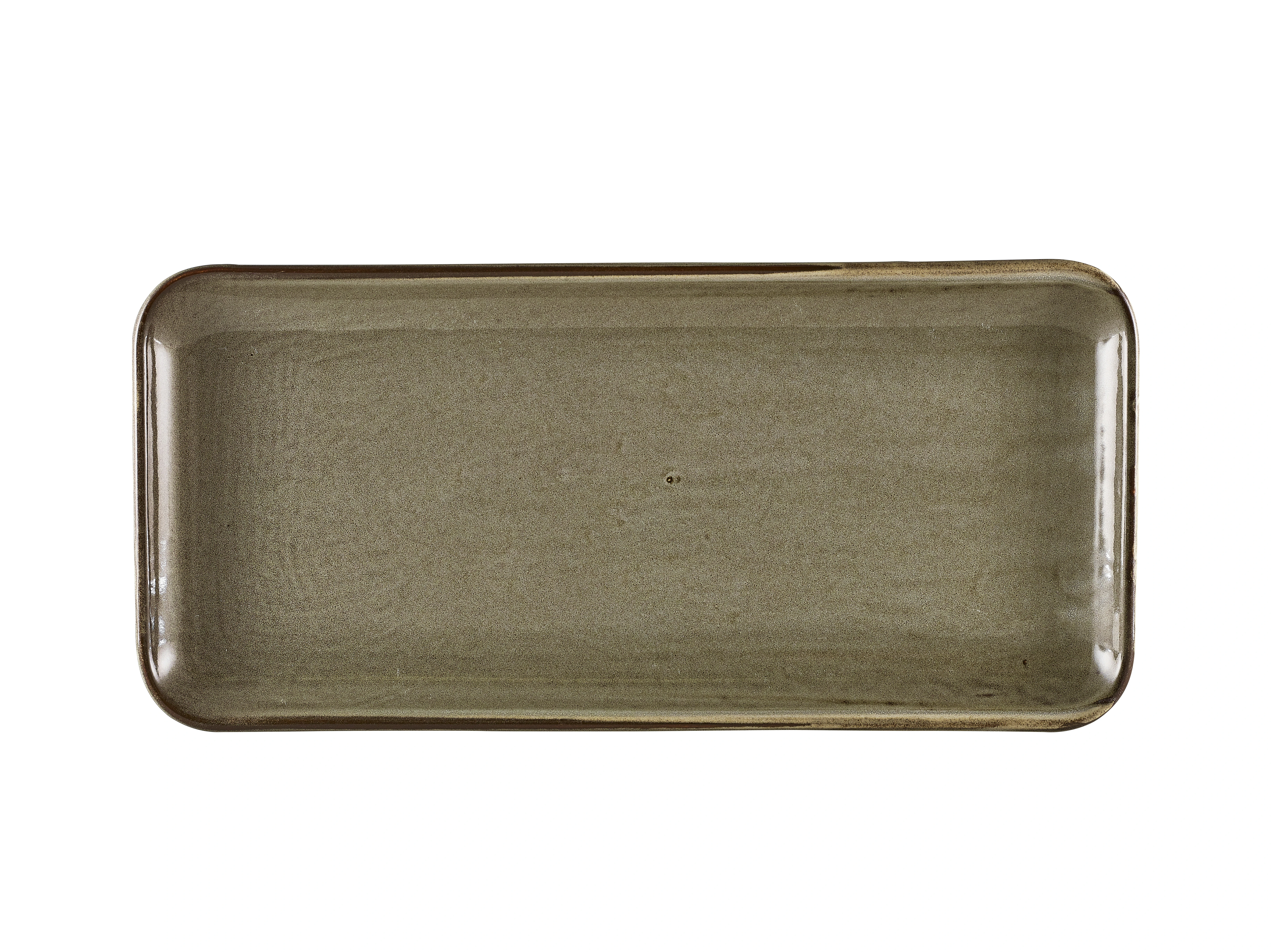 Terra Porcelain Grey Narrow Rectangular Platter 36 x 16.5cm