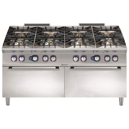 Electrolux Modular Cooking Range Line 900XP 8-Burner Gas Range on 2 Gas Ovens