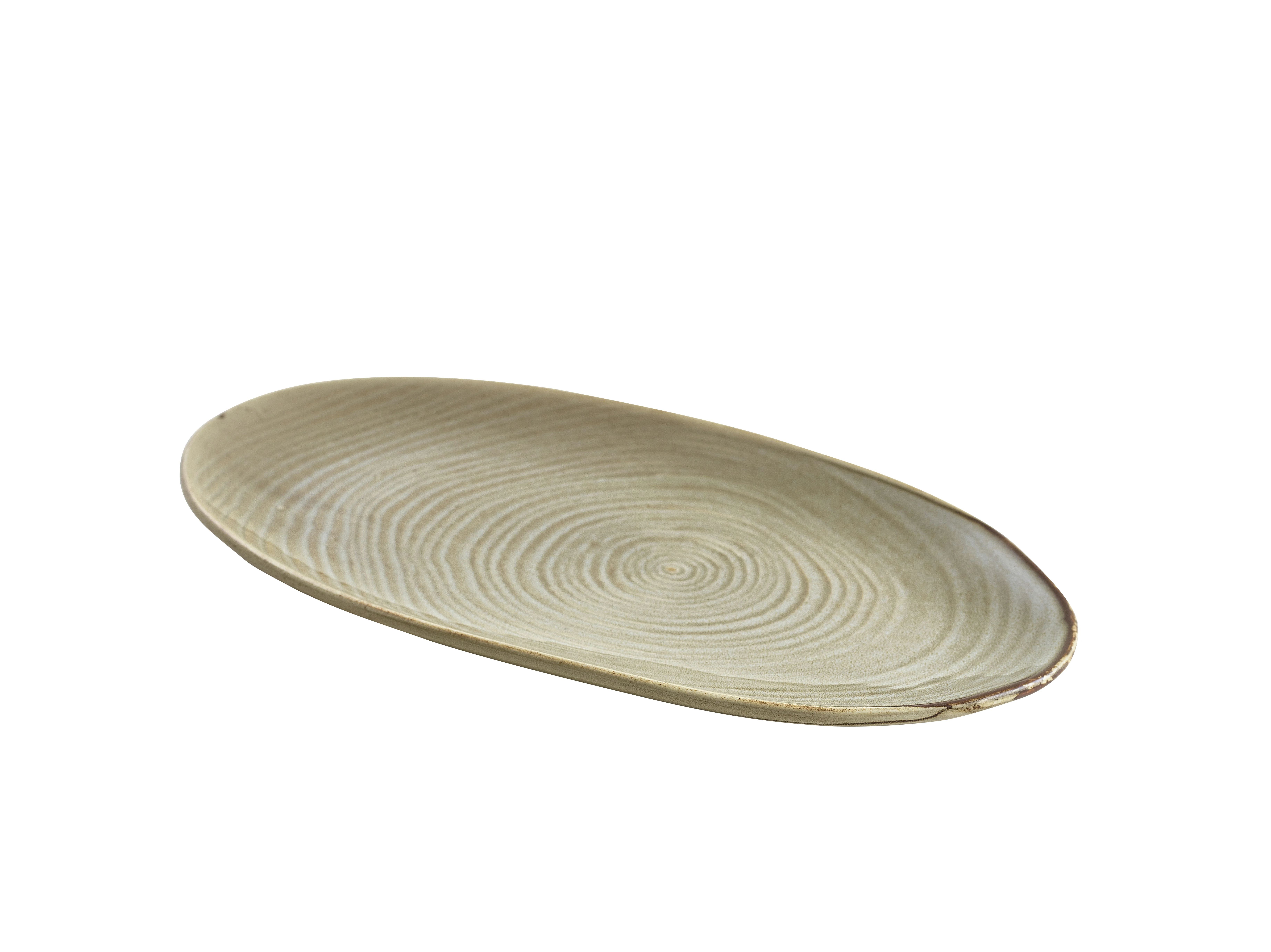 Terra Porcelain Grey Organic Platter 31cm