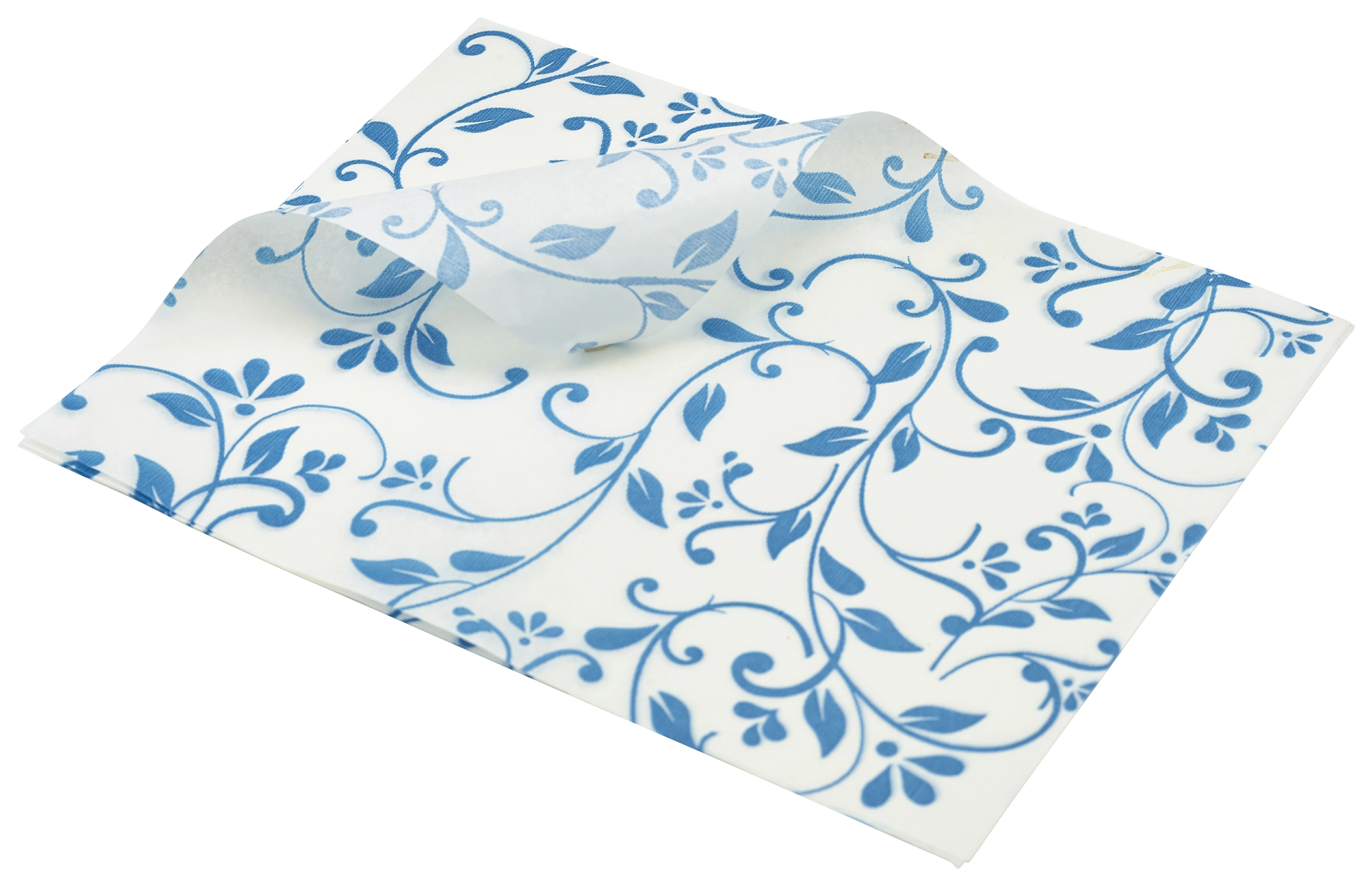 Greaseproof Paper Blue Floral Print 25 x 20cm