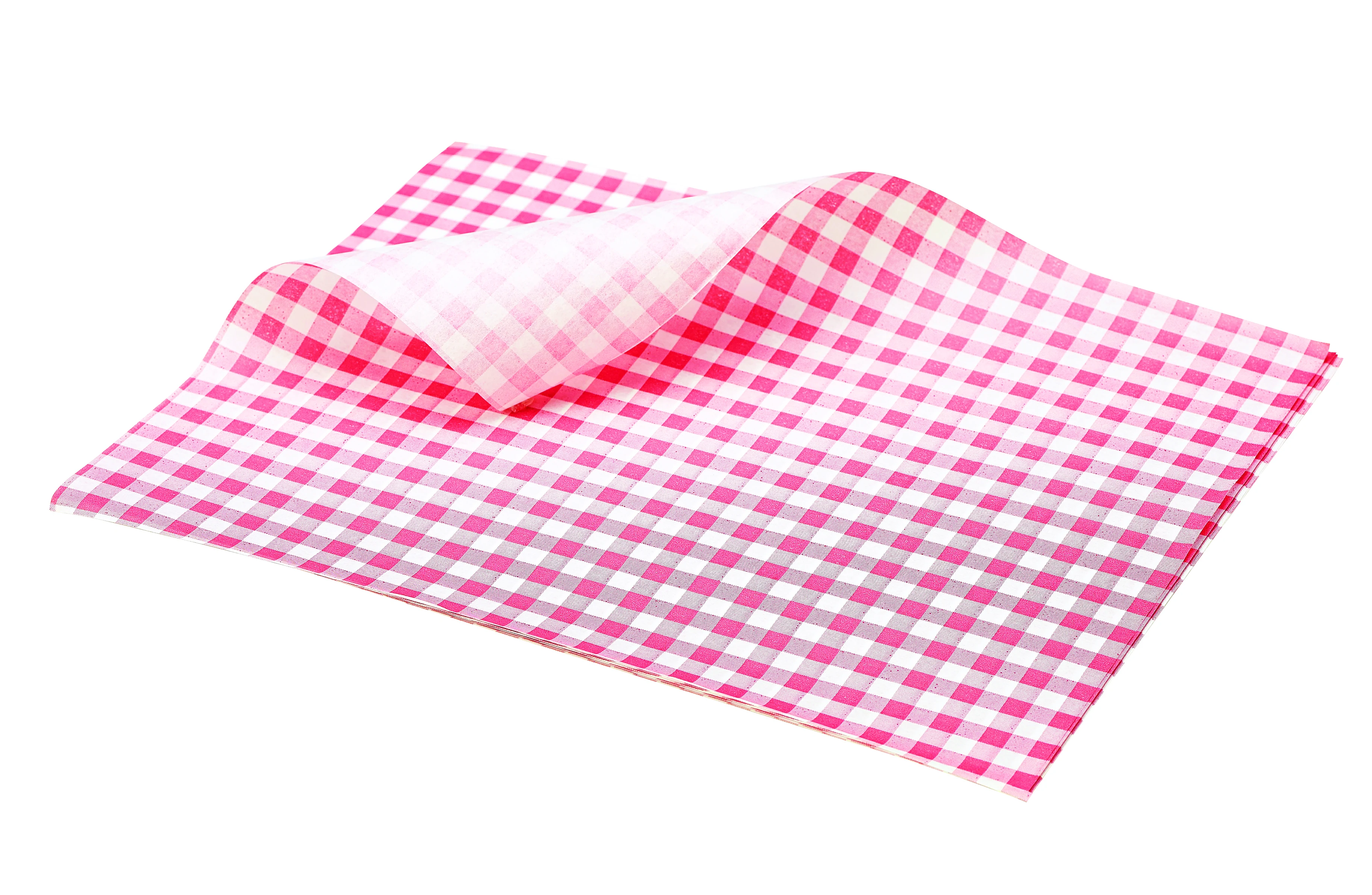 Greaseproof Paper Red Gingham Print 25 x 20cm