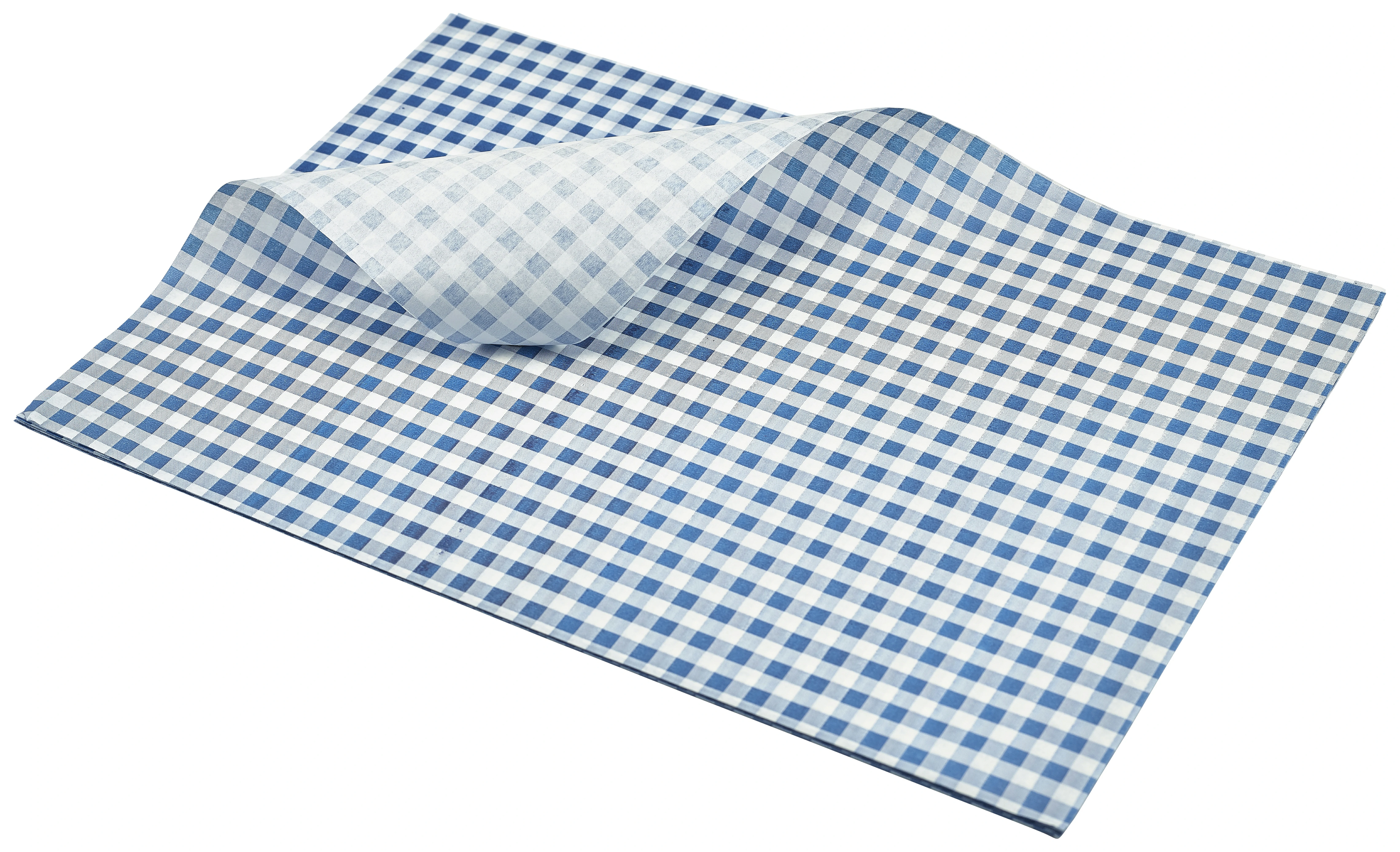 Greaseproof Paper Blue Gingham Print 35 x 25cm