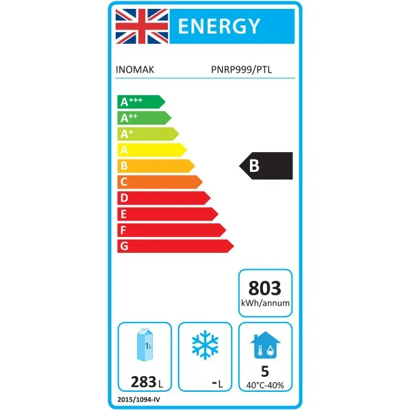 Inomak PN999-HC 429 Ltr 3 Door Refrigerated Counter