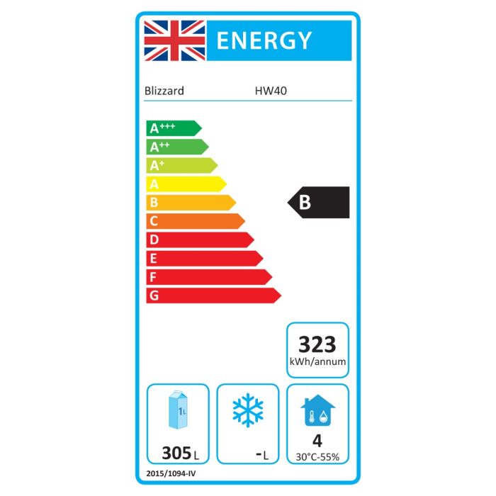 BLIZZARD GRADED-00530 HW40 Single Door White Laminated