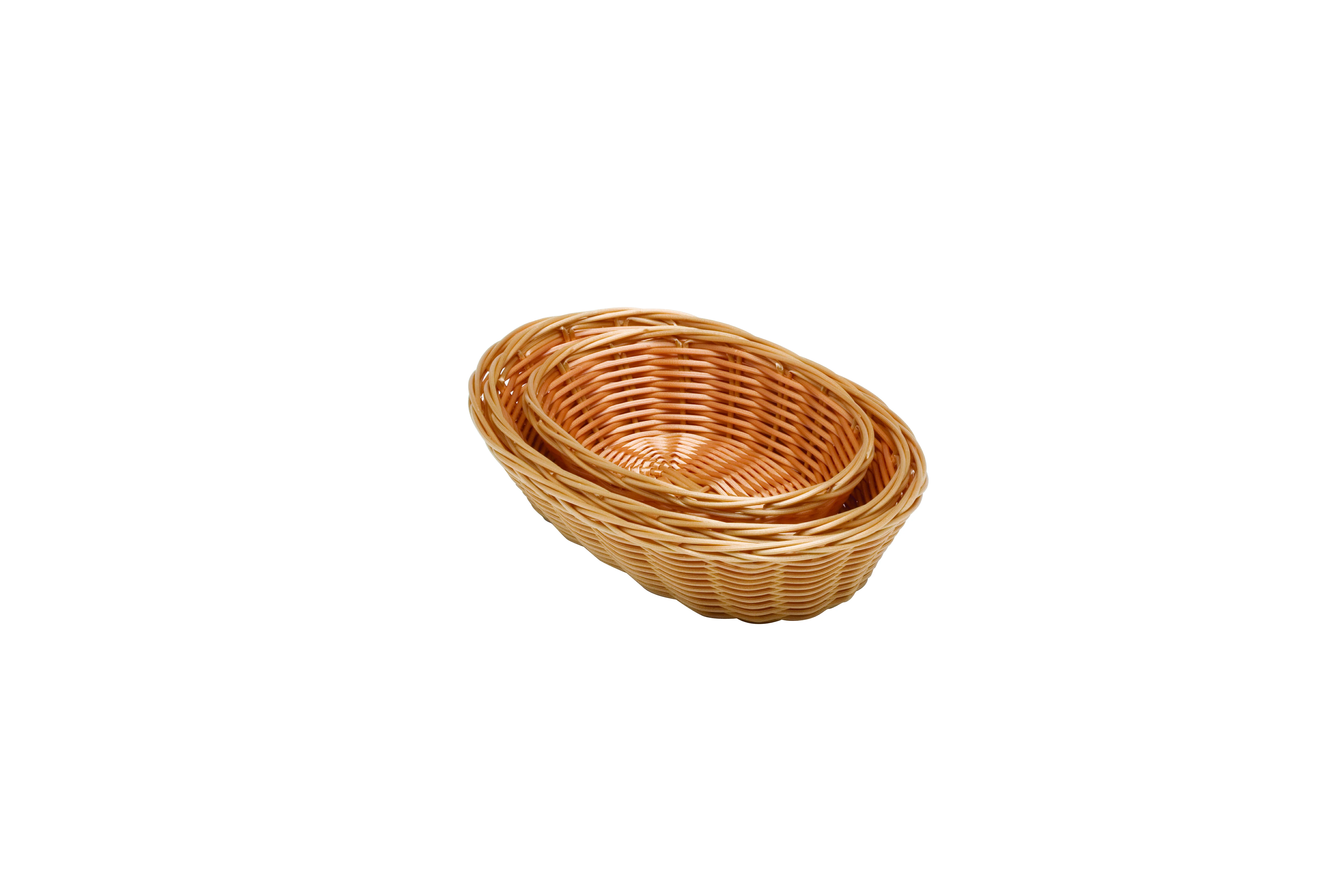 Oval  Polywicker Basket 10"X6.5"X2.5"