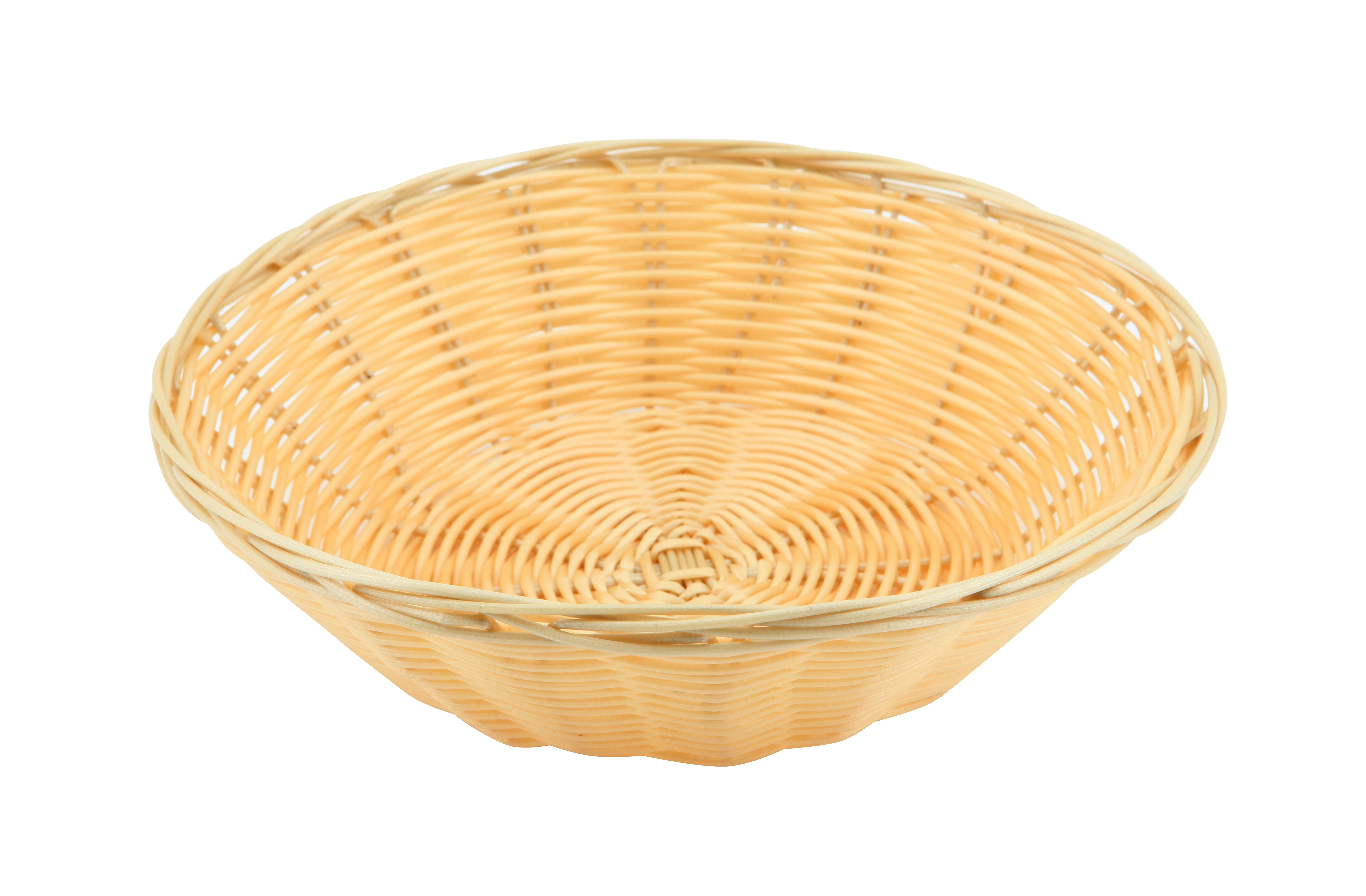 Round Polywicker Basket 9.5"Dia X 2.5" Deep