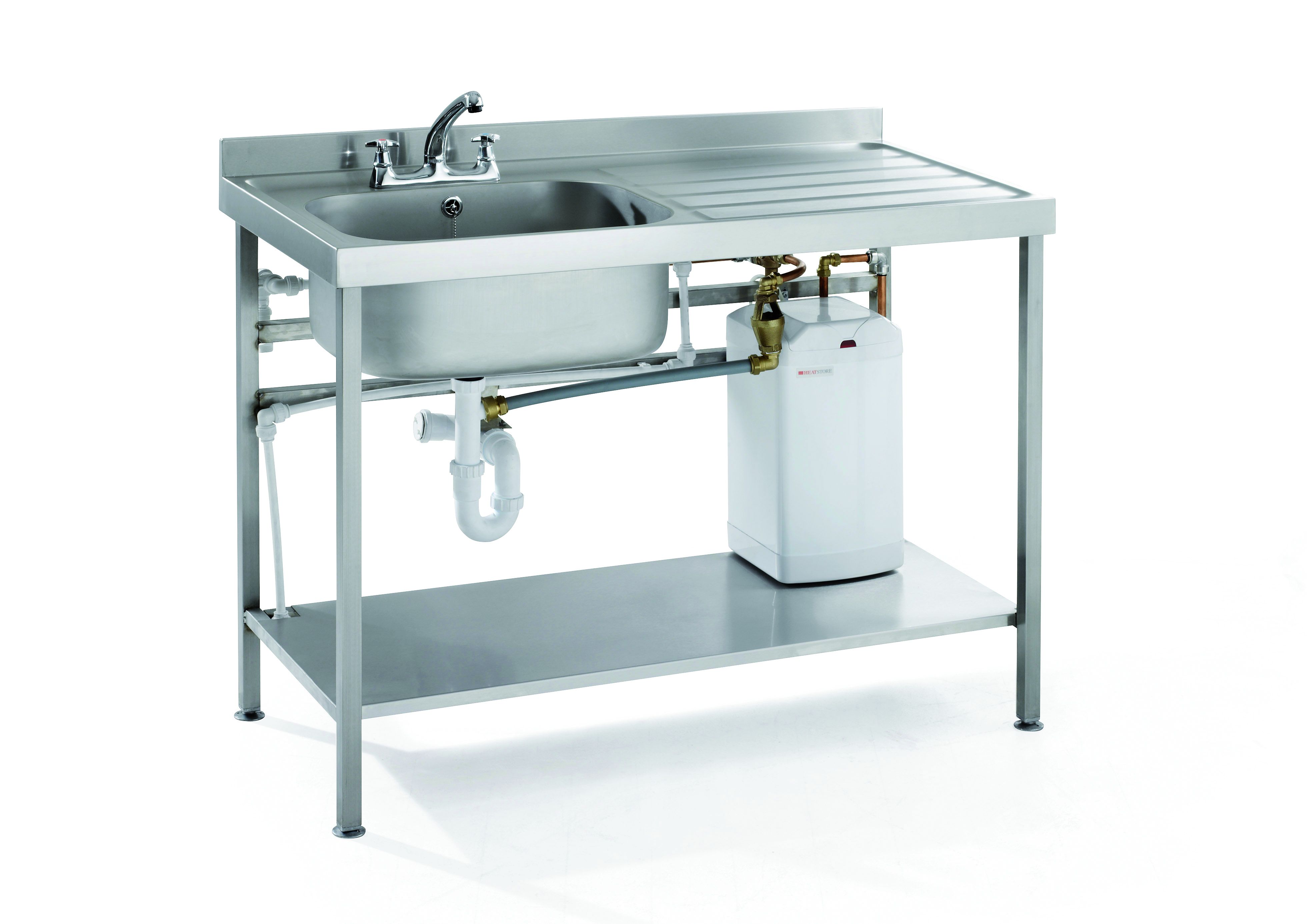 Parry QFSINKL30L - Quick Fit Heated Sink Double Bowl Drainer 30 Litre Boiler