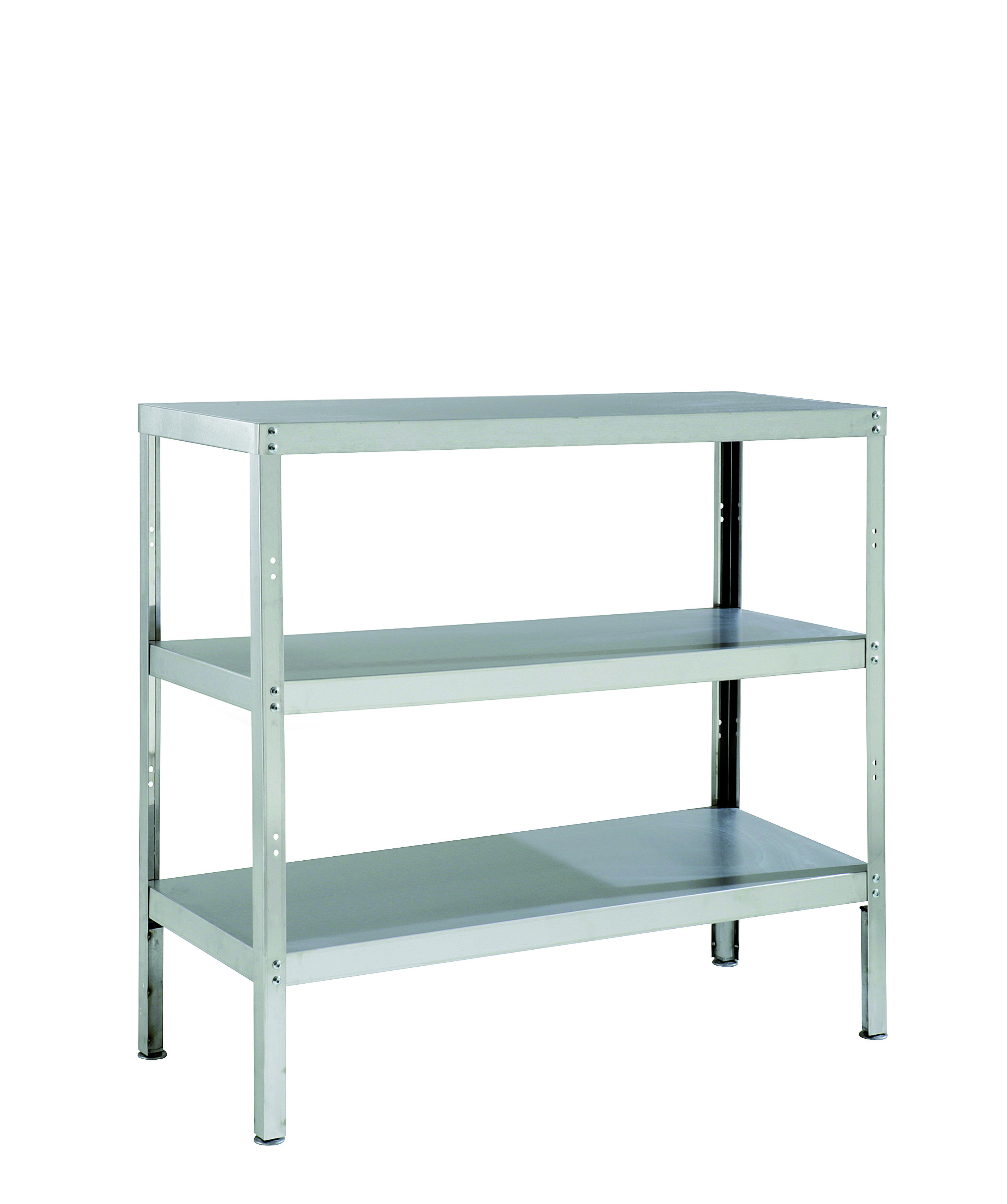 Parry RACK3S - Stainless Steel Storage Rack With 3 Shelves And Adjustable Feet