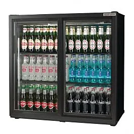 Autonumis RPC10001 POPULAR Black Sliding Double Door Bottle Cooler 195 Litres