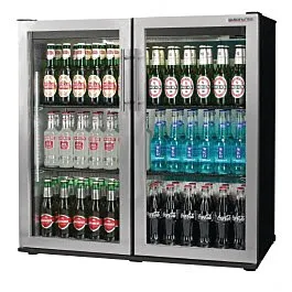 Autonumis RHC00005 Maxi Double with Stainless Steel Glass Hinged Doors Bottle Cooler 252 Litres