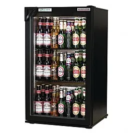 Autonumis RUC00001 EcoChill Single Black Hinged Door Bottle Cooler