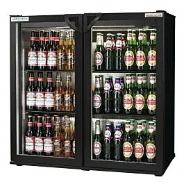 Autonumis RVC00001 EcoChill 3ft Black Hinged Double Door Bottle Cooler 195 Litres