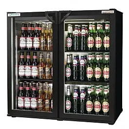 Autonumis RWC00001 EcoChill Maxi Black Hinged Double Door Bottle Cooler