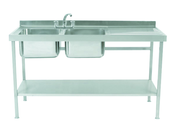 Parry SINKDBR - Stainless Steel Assembled Sink Double Bowl Single Drainer Right