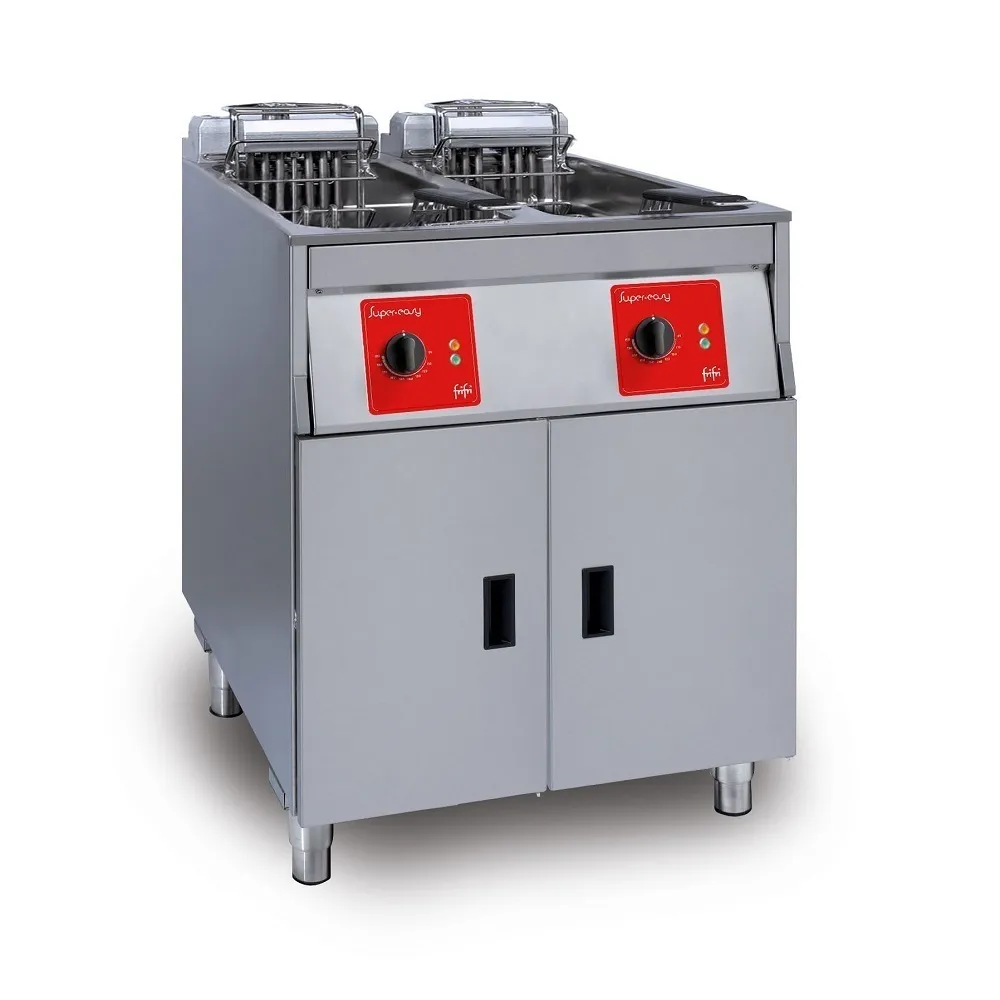 SL622L32G0 - FriFri Super Easy 622 Electric Free-standing Twin Tank Fryer with Filtration - 2 Baskets - W 600 mm - 2 x 11.4 kW