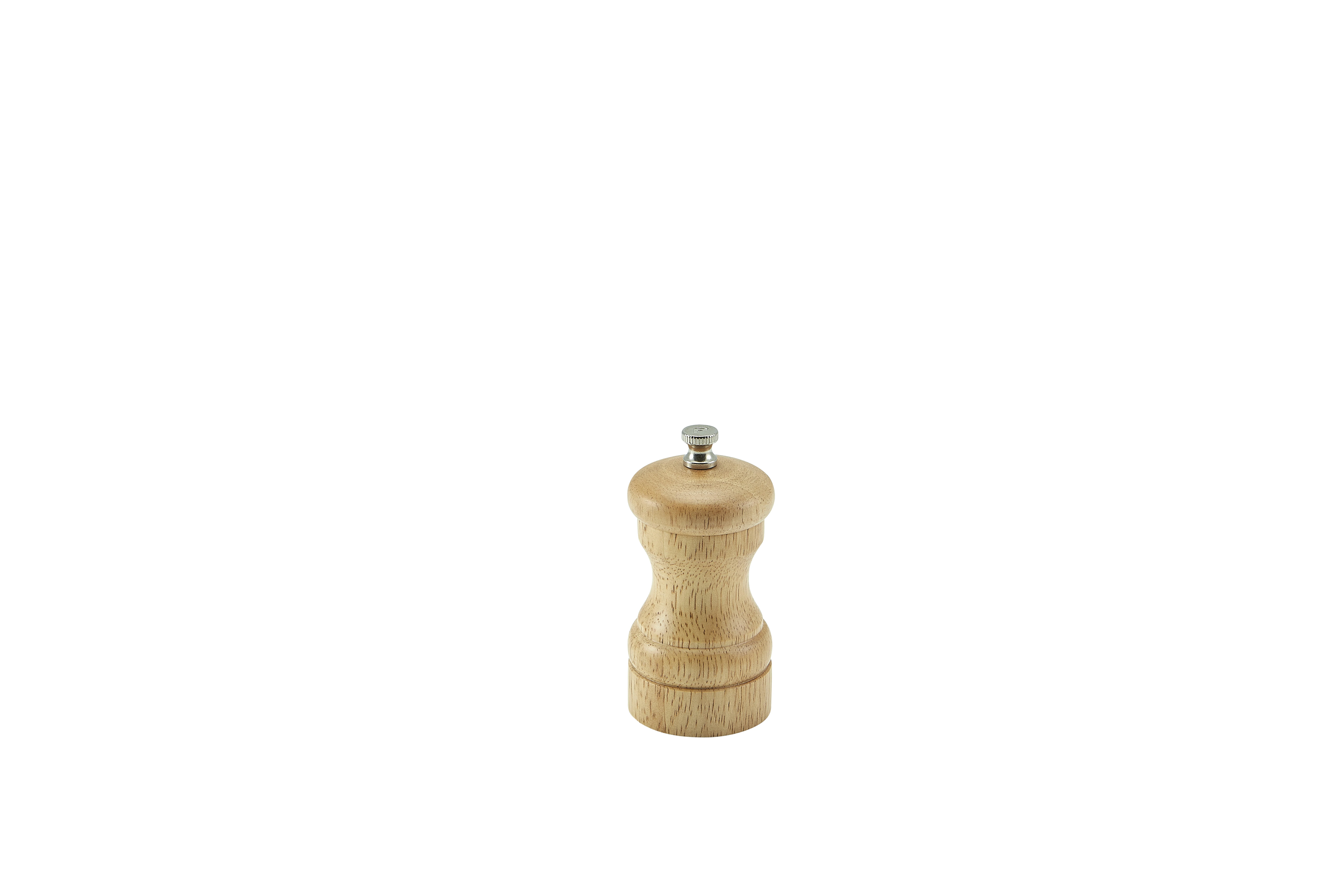 Genware Light Wood Salt Or Pepper Grinder 10cm