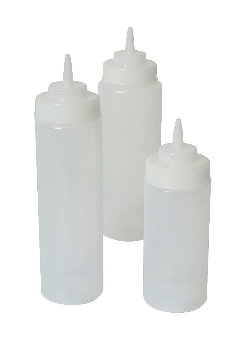 Squeeze Bottle Wide Neck Clear 16oz/47cl