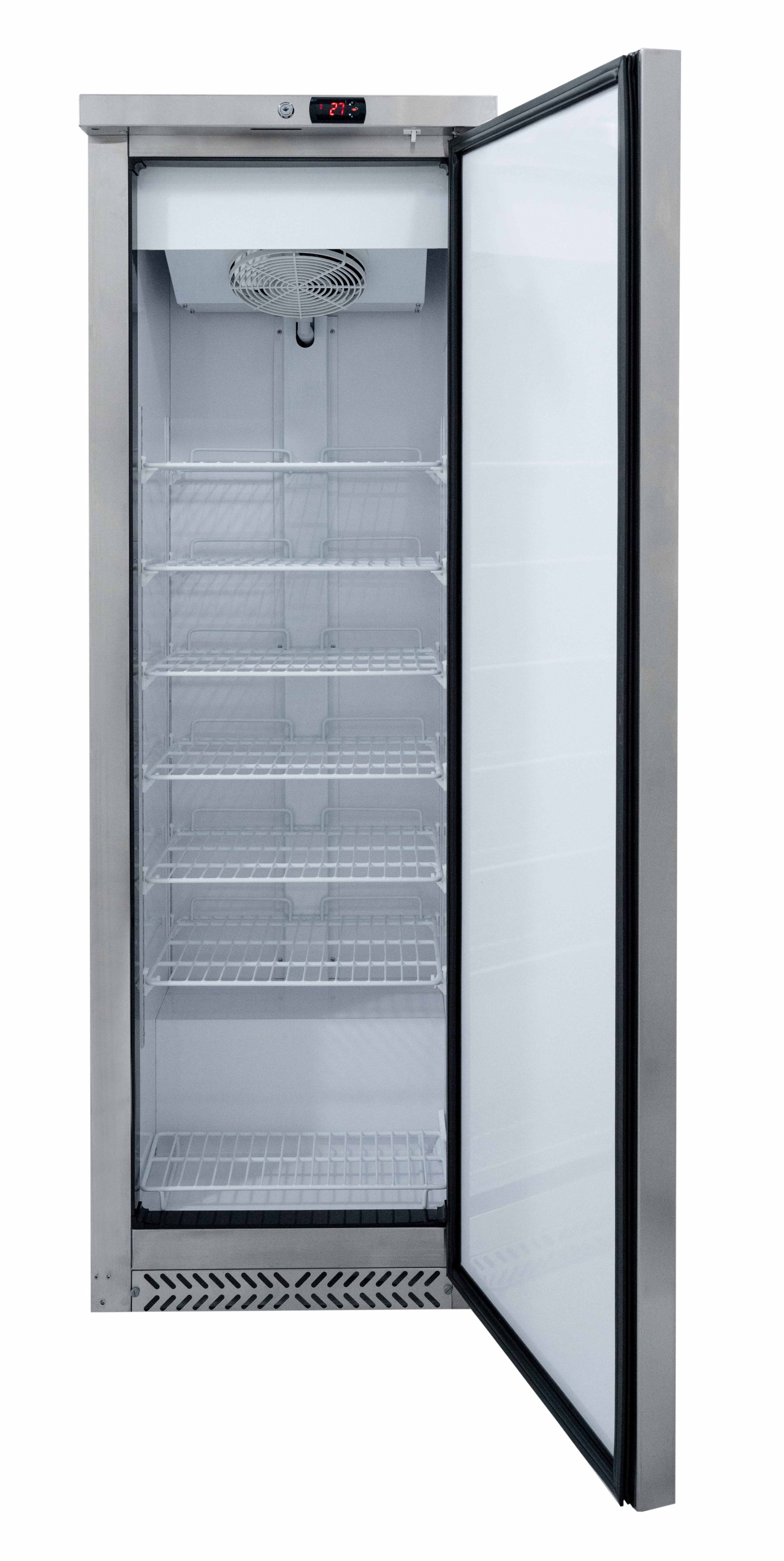 Chefsrange SR40VS S/Steel Slimline Upright Fridge