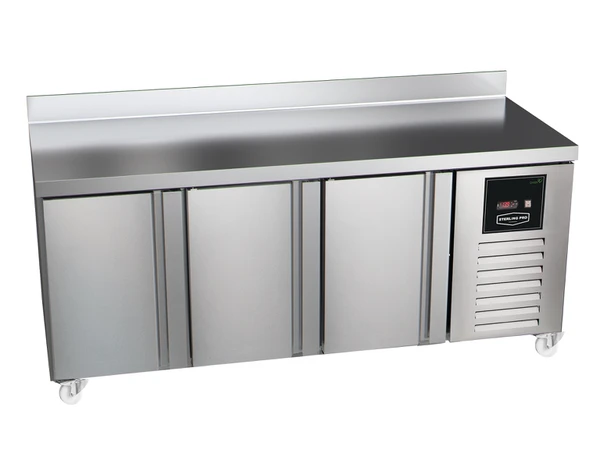 Sterling Pro Green SPI-7-180-30 3 Door Refrigerated Counter with 100mm Splashback, 452 Litres