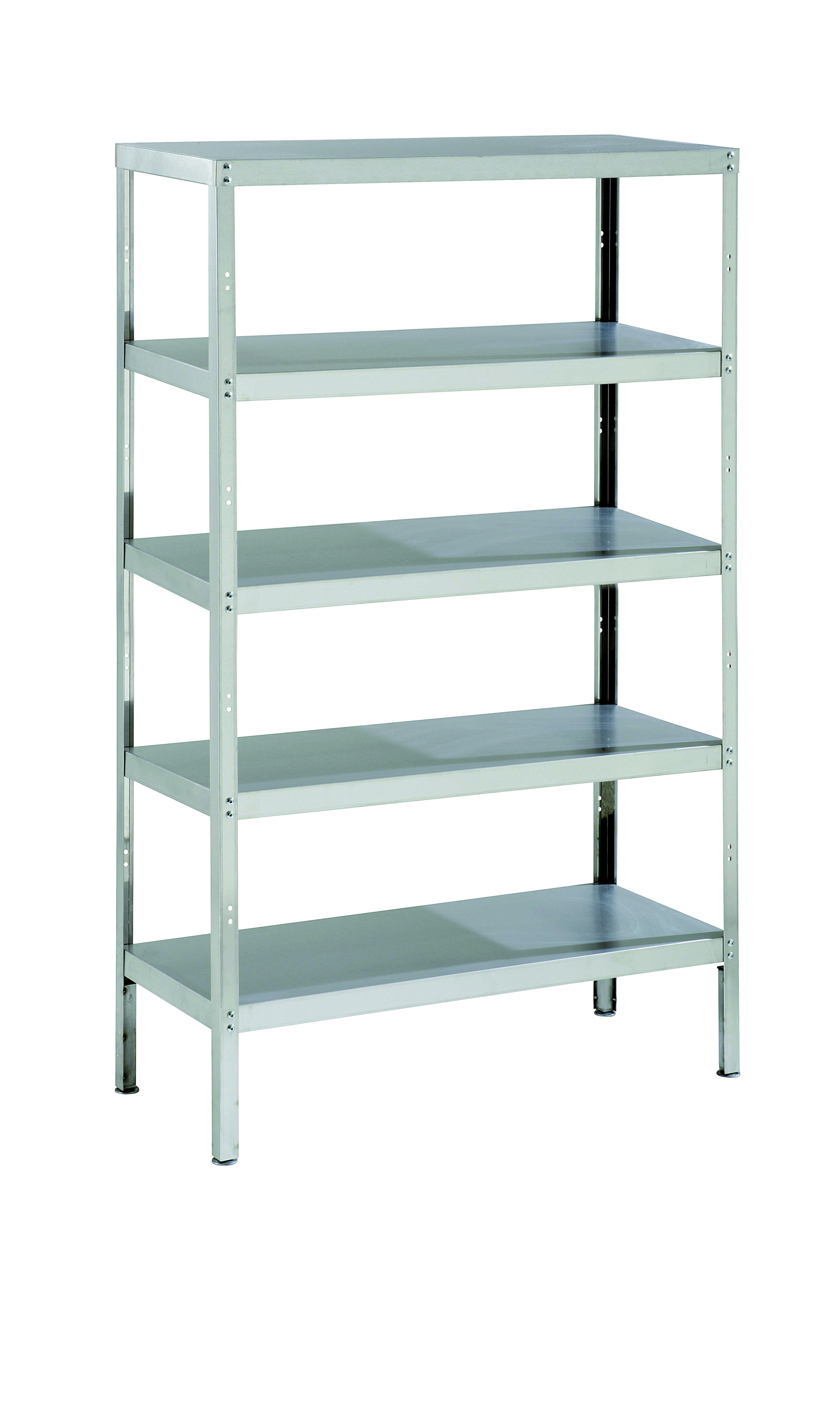 Parry RACK5S - Stainless Steel Storage Rack With 5 Shelves And Adjustable Feet