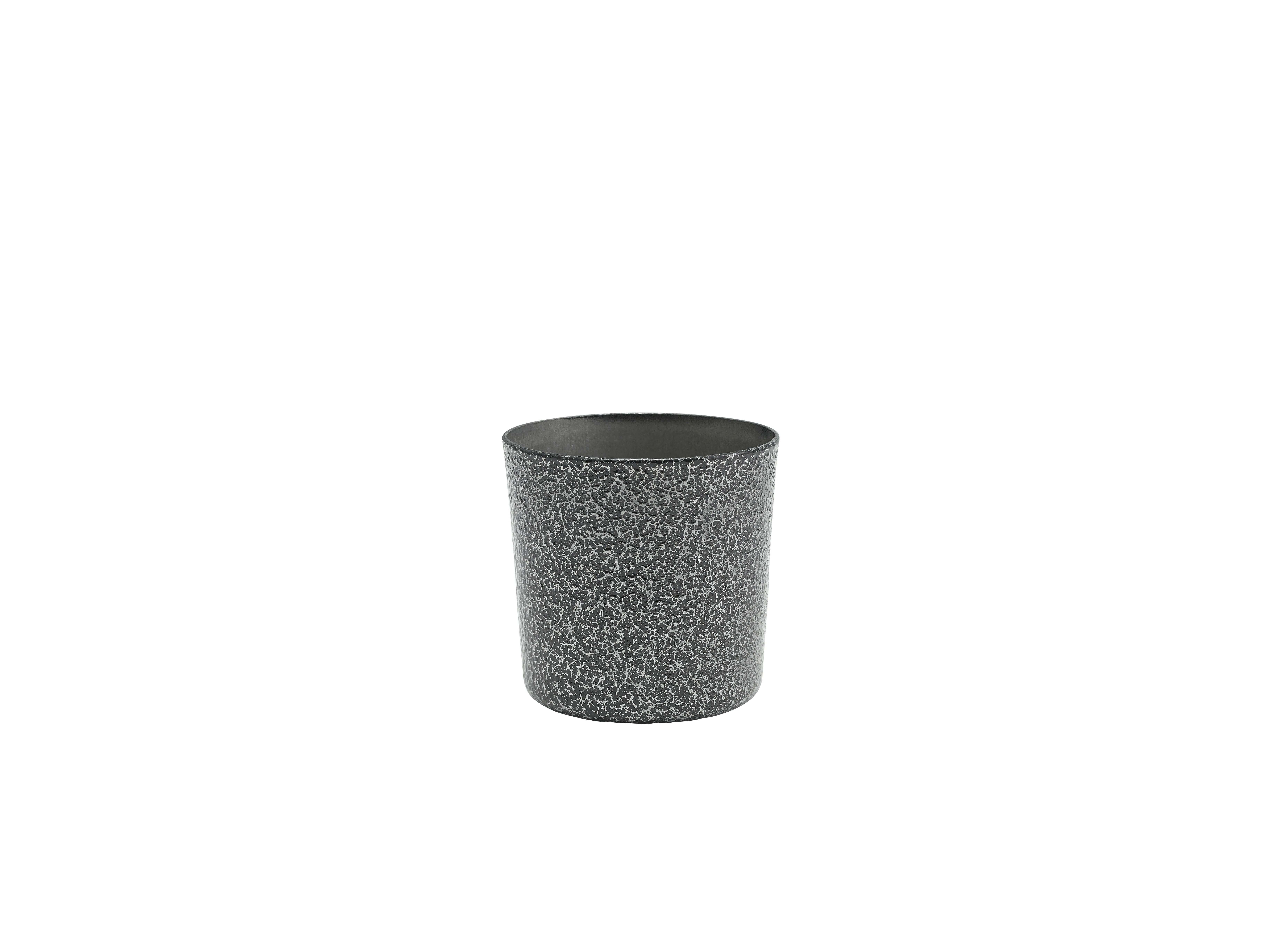 Stainless Steel Serving Cup 8.5 x 8.5cm Hammered Silver