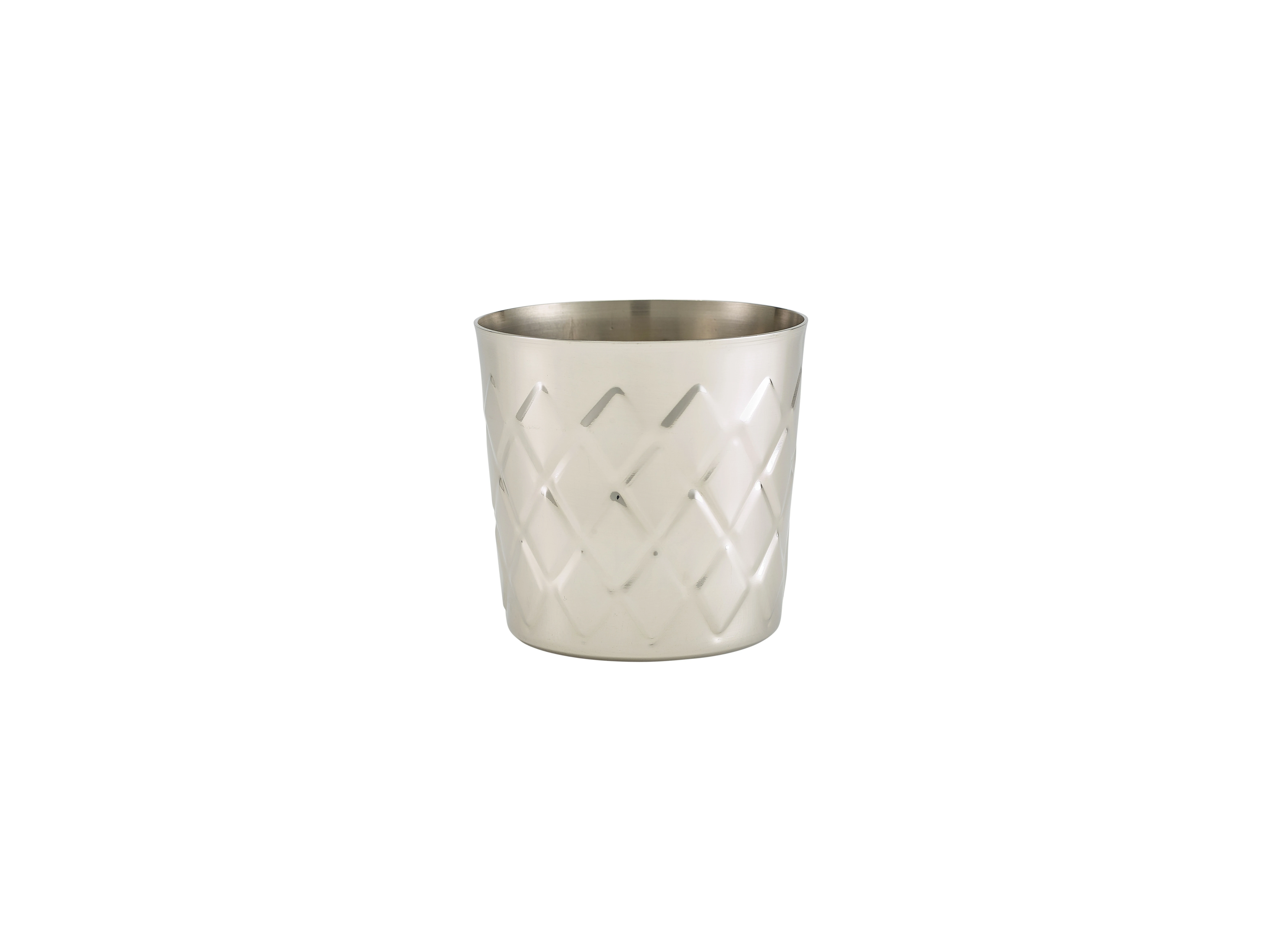 Diamond Pattern Stainless Steel Serving Cup 8.5 x 8.5cm