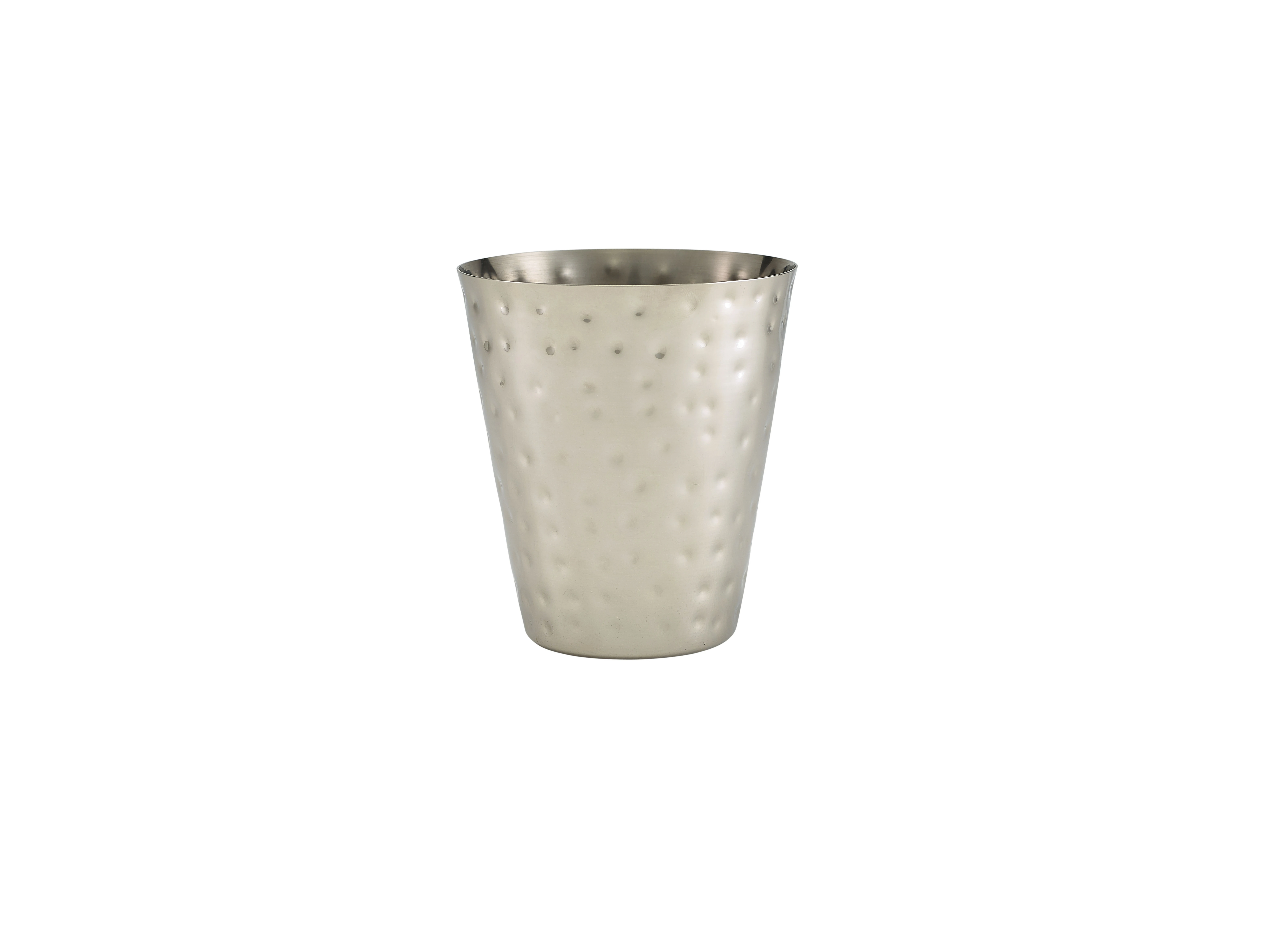 Hammered Stainless Steel Conical Serving Cup 9 x 10cm