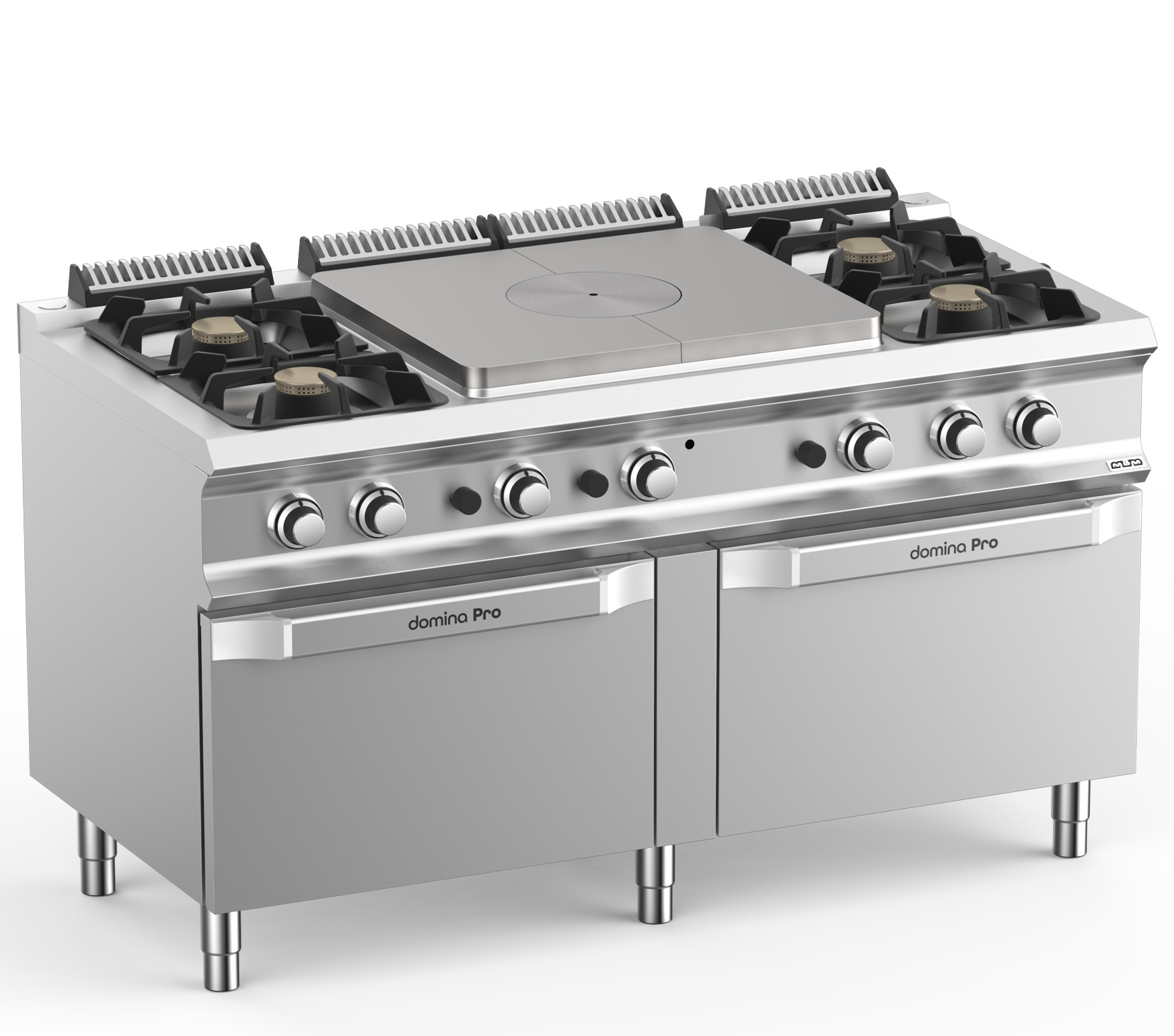 Domina Pro 700 TPG7152FG4XL 4 Burners and 9kW Solid Top with Gas Ovens