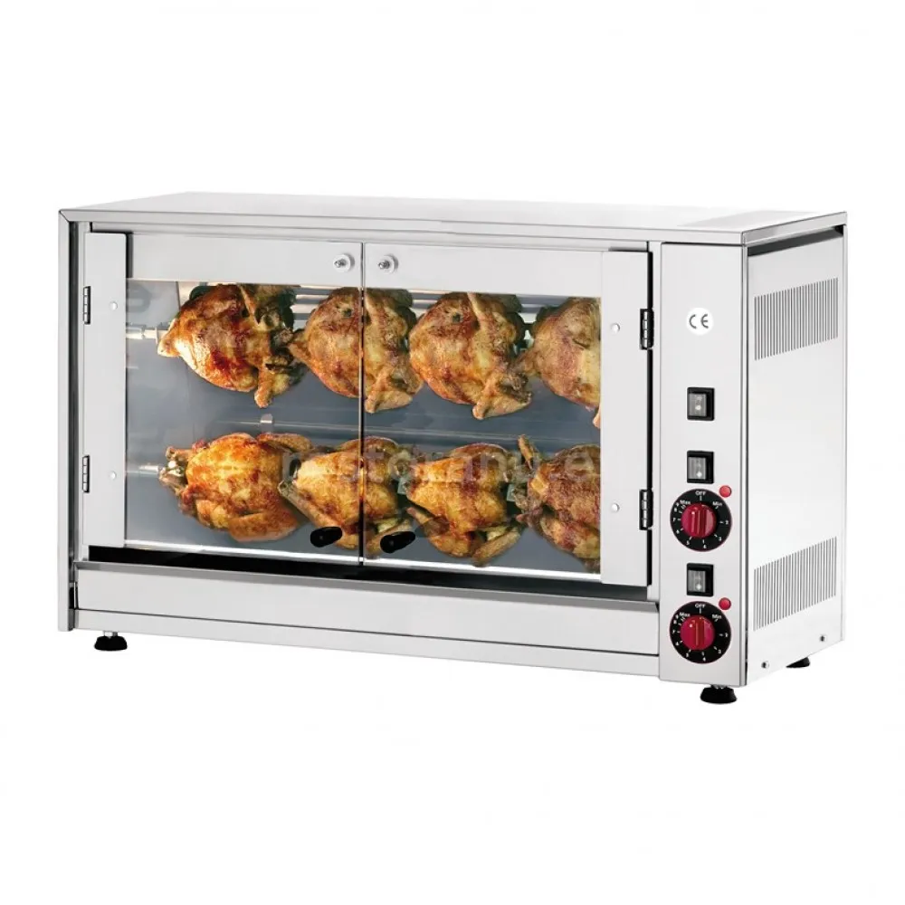 CB E-8P-S2 - 2 spit Electric Chicken rotisserie