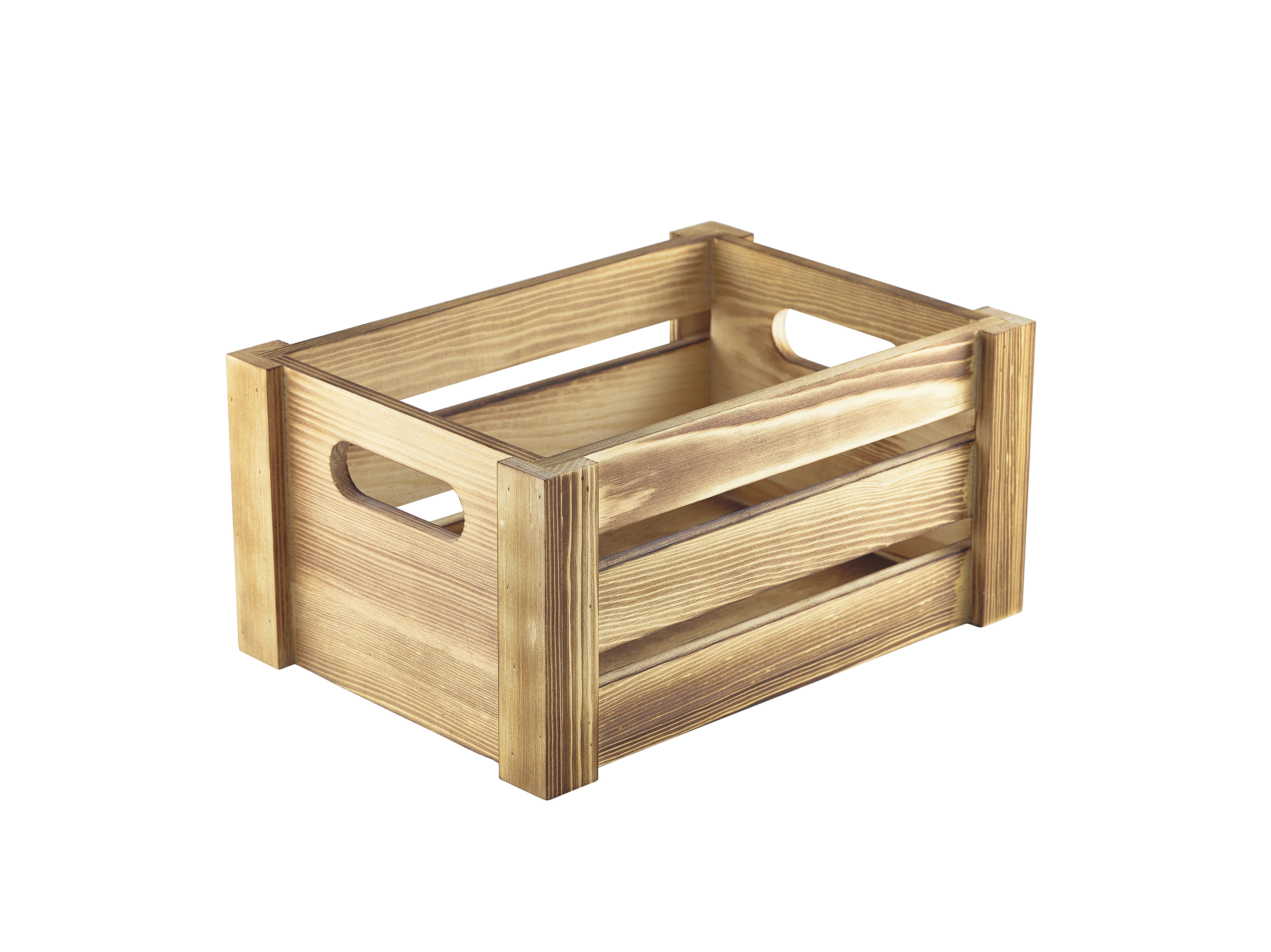 Genware Rustic Wooden Crate 22.8x16.5x11cm