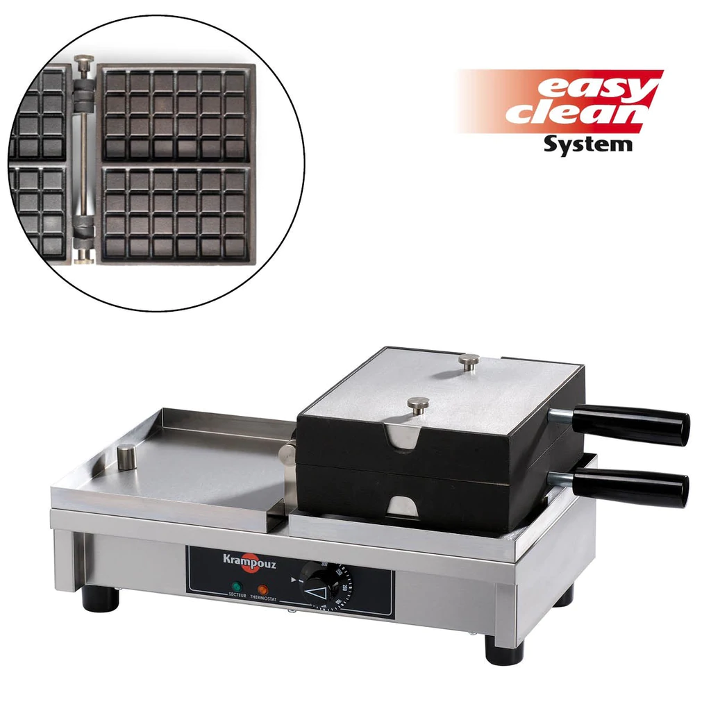 KRAMPOUZ WECAJA - Single 4x6 FILLINGS 180' opening left to right Waffle maker