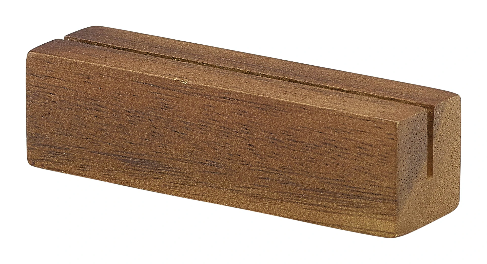 Acacia Wood Sign Holder 9 x 3 x 3cm